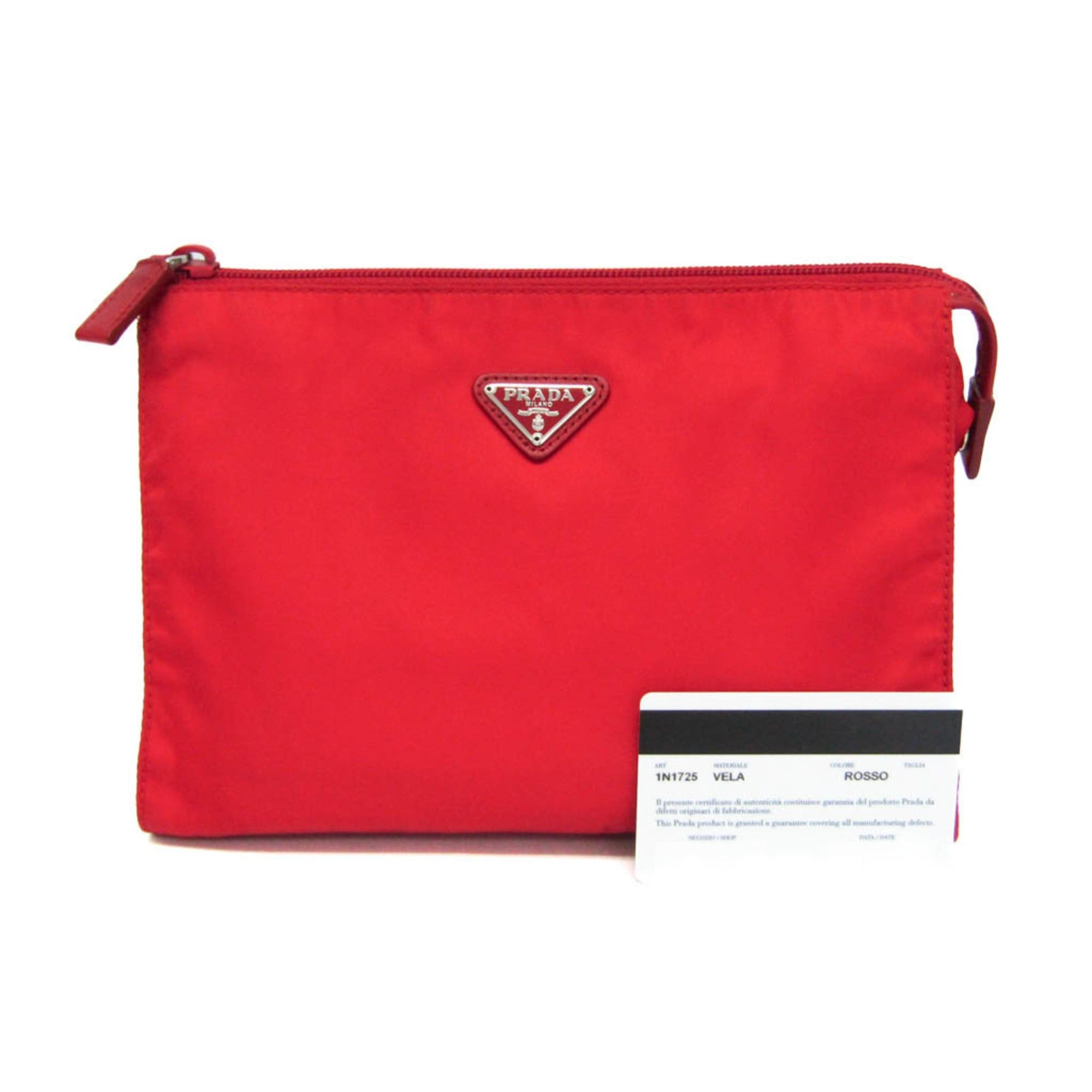 Prada Prada VELA 1N1725 Women's Nylon Pouch Red Color Size ONE SIZE - 2 Thumbnail