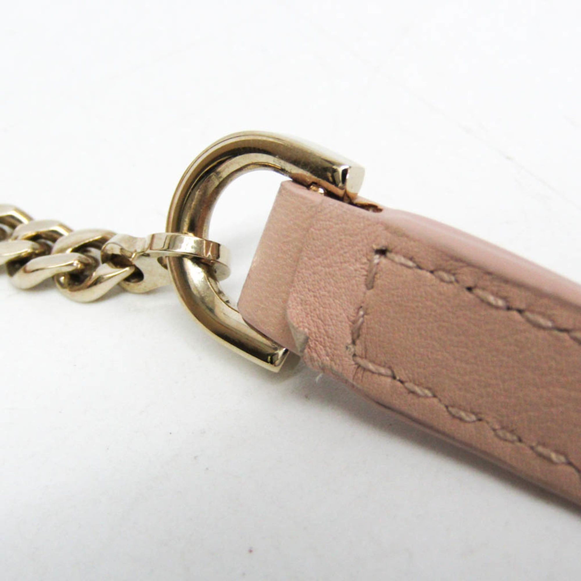 Bvlgari Bvlgari Chain Shoulder Bag Women's Leather Shoulder Bag Pink Beige Size ONE SIZE - 10 Thumbnail