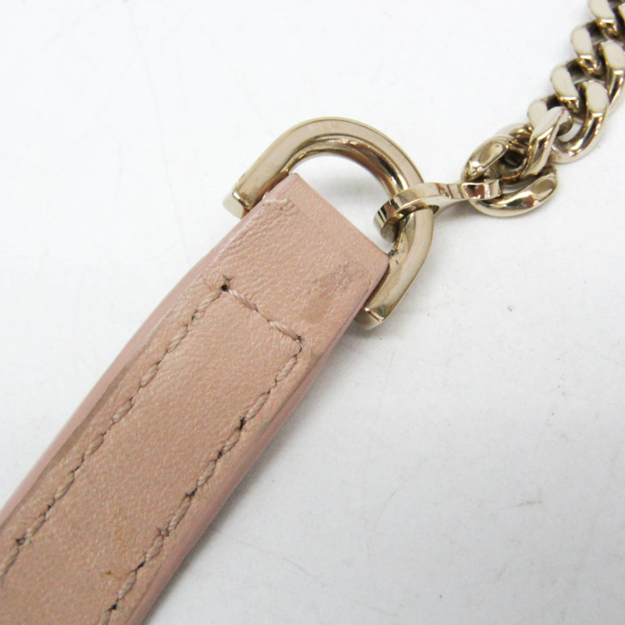 Bvlgari Bvlgari Chain Shoulder Bag Women's Leather Shoulder Bag Pink Beige Size ONE SIZE - 11 Thumbnail