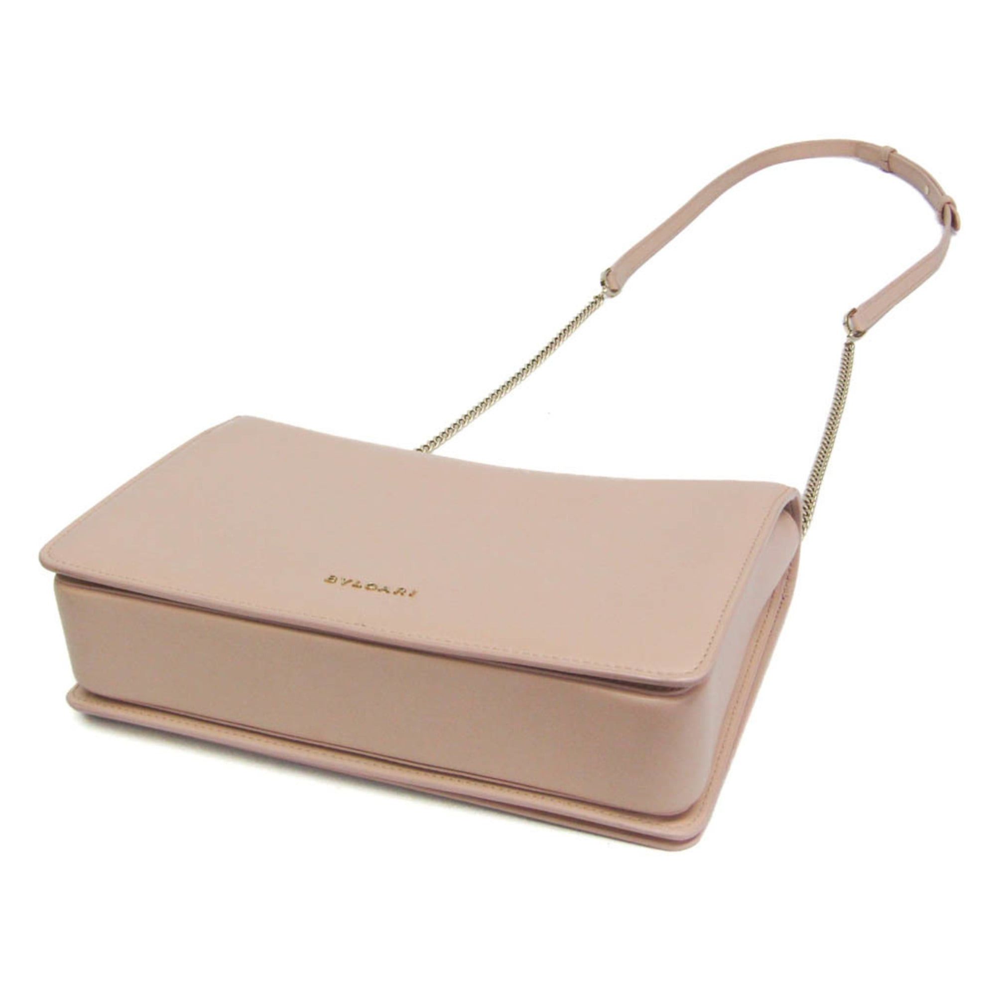 Bvlgari Bvlgari Chain Shoulder Bag Women's Leather Shoulder Bag Pink Beige Size ONE SIZE - 2 Thumbnail