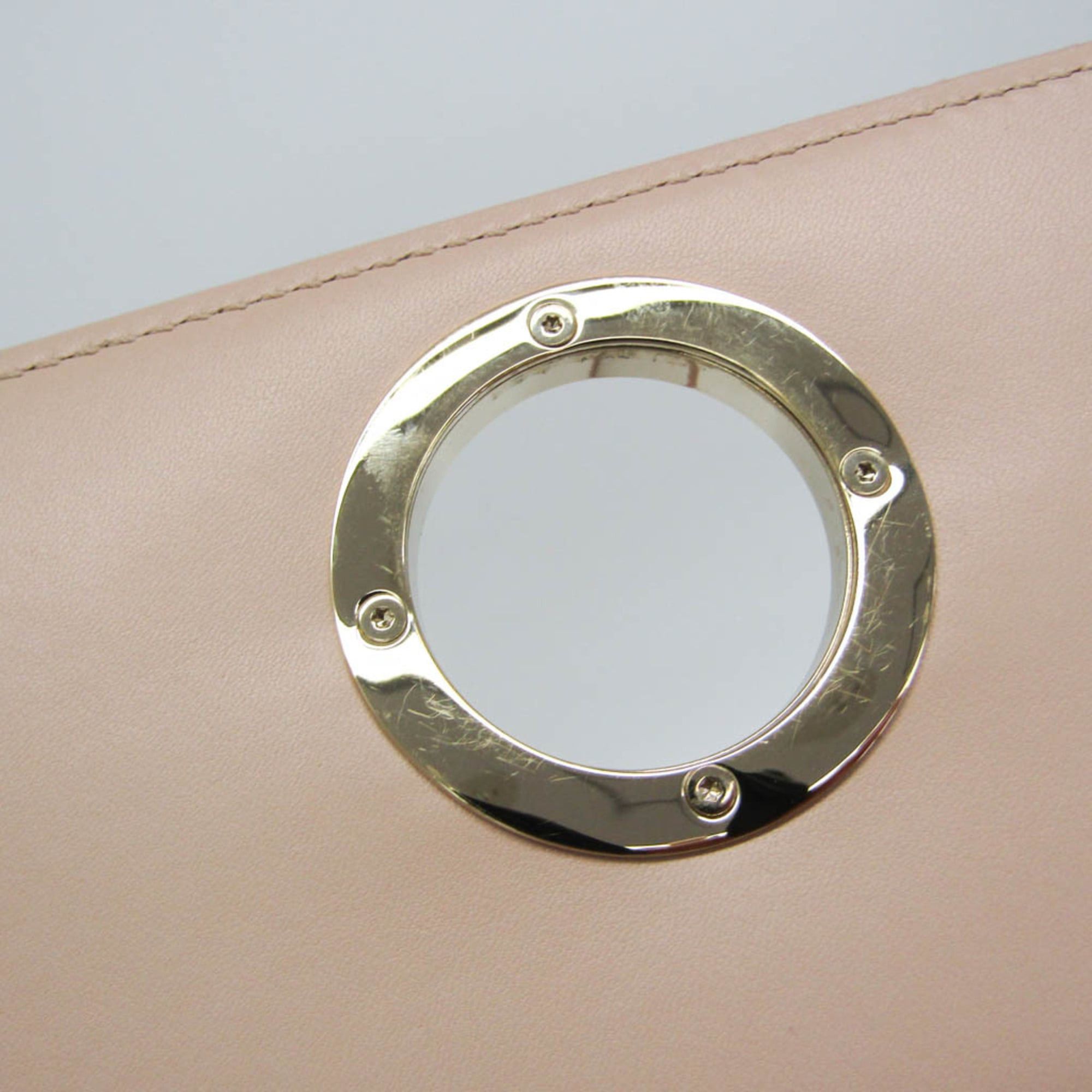 Bvlgari Bvlgari Chain Shoulder Bag Women's Leather Shoulder Bag Pink Beige Size ONE SIZE - 15 Thumbnail