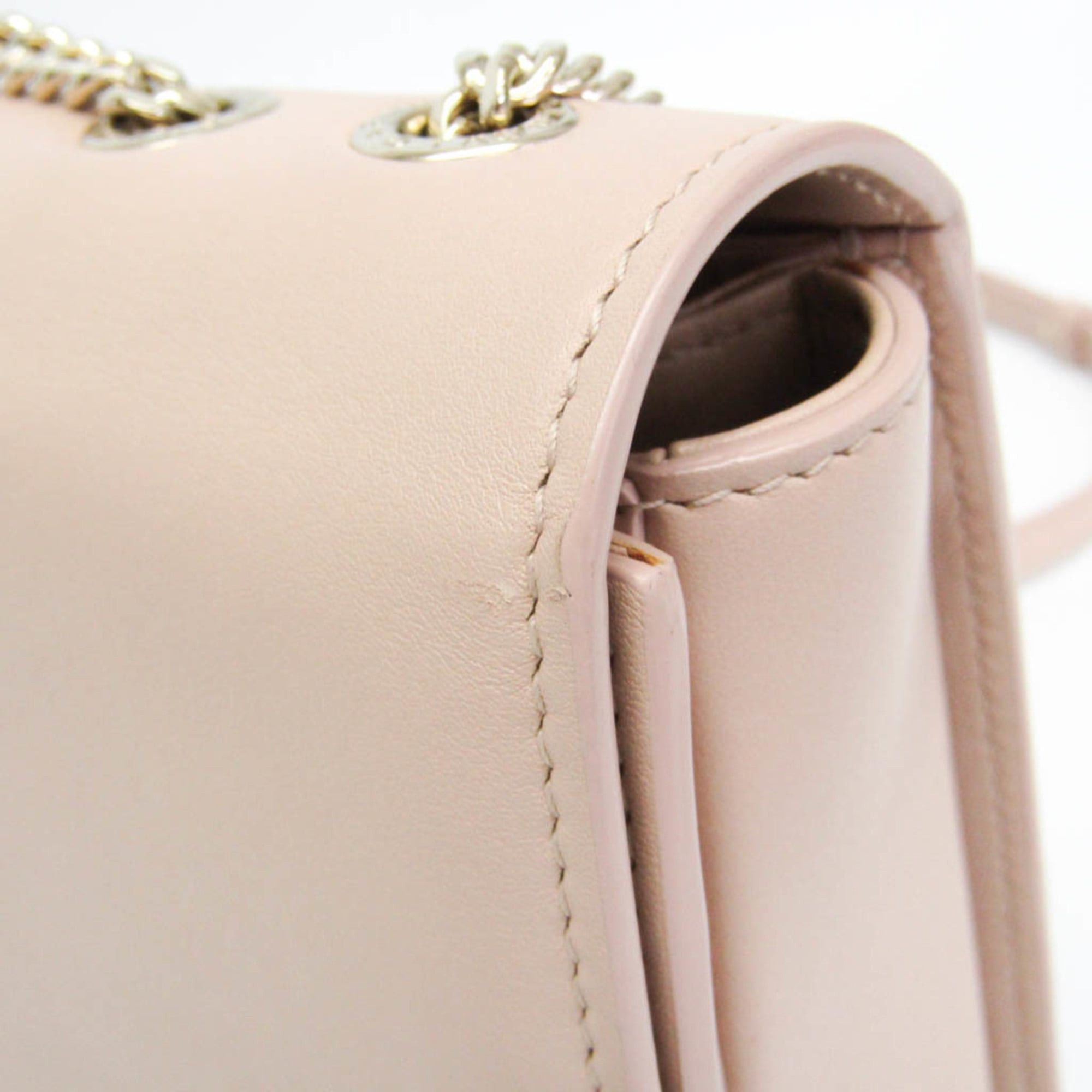Bvlgari Bvlgari Chain Shoulder Bag Women's Leather Shoulder Bag Pink Beige Size ONE SIZE - 6 Thumbnail