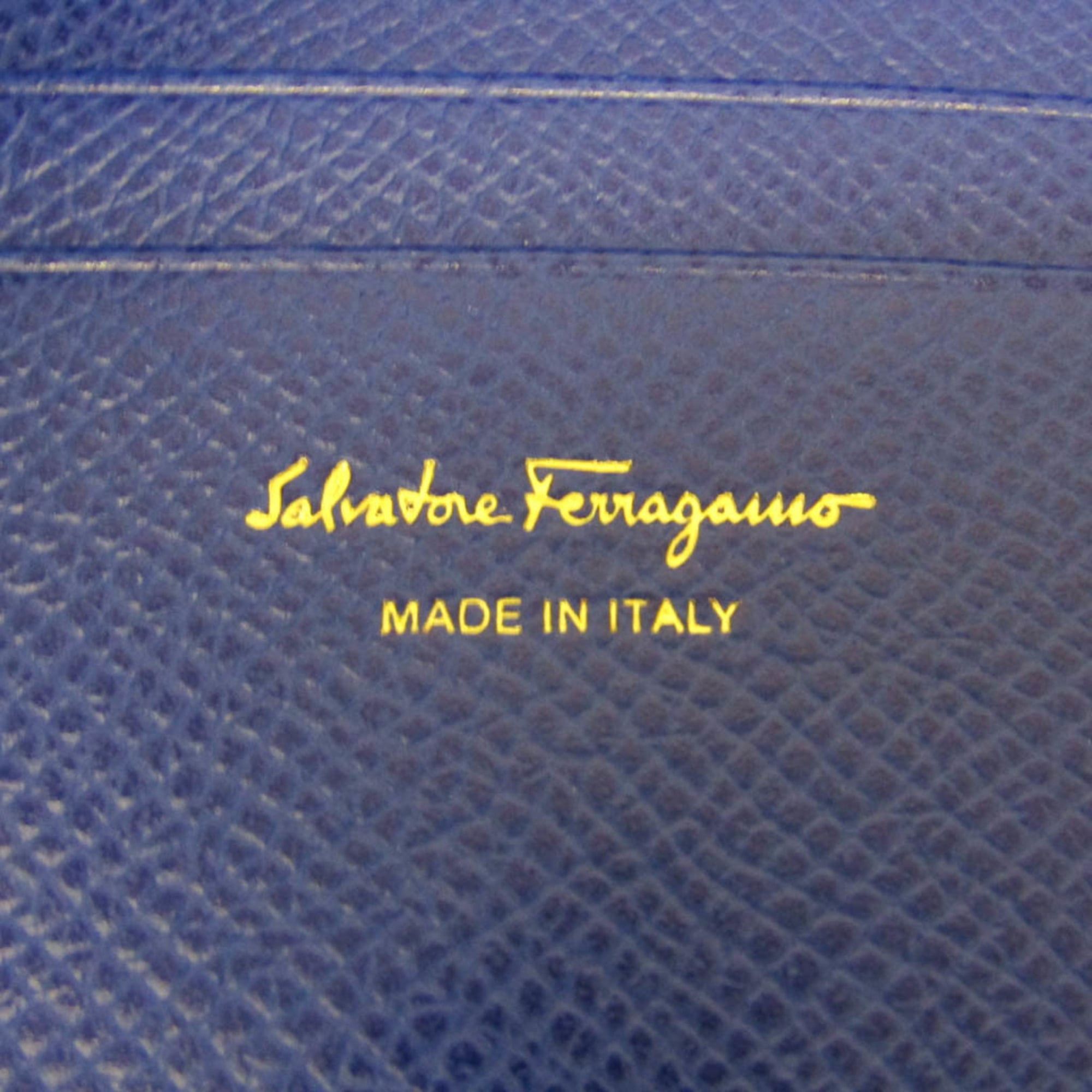 Salvatore Ferragamo Salvatore Ferragamo Vara JP-22 A926 Women's Leather Wallet (bi-fold) Blue Size ONE SIZE - 13 Thumbnail