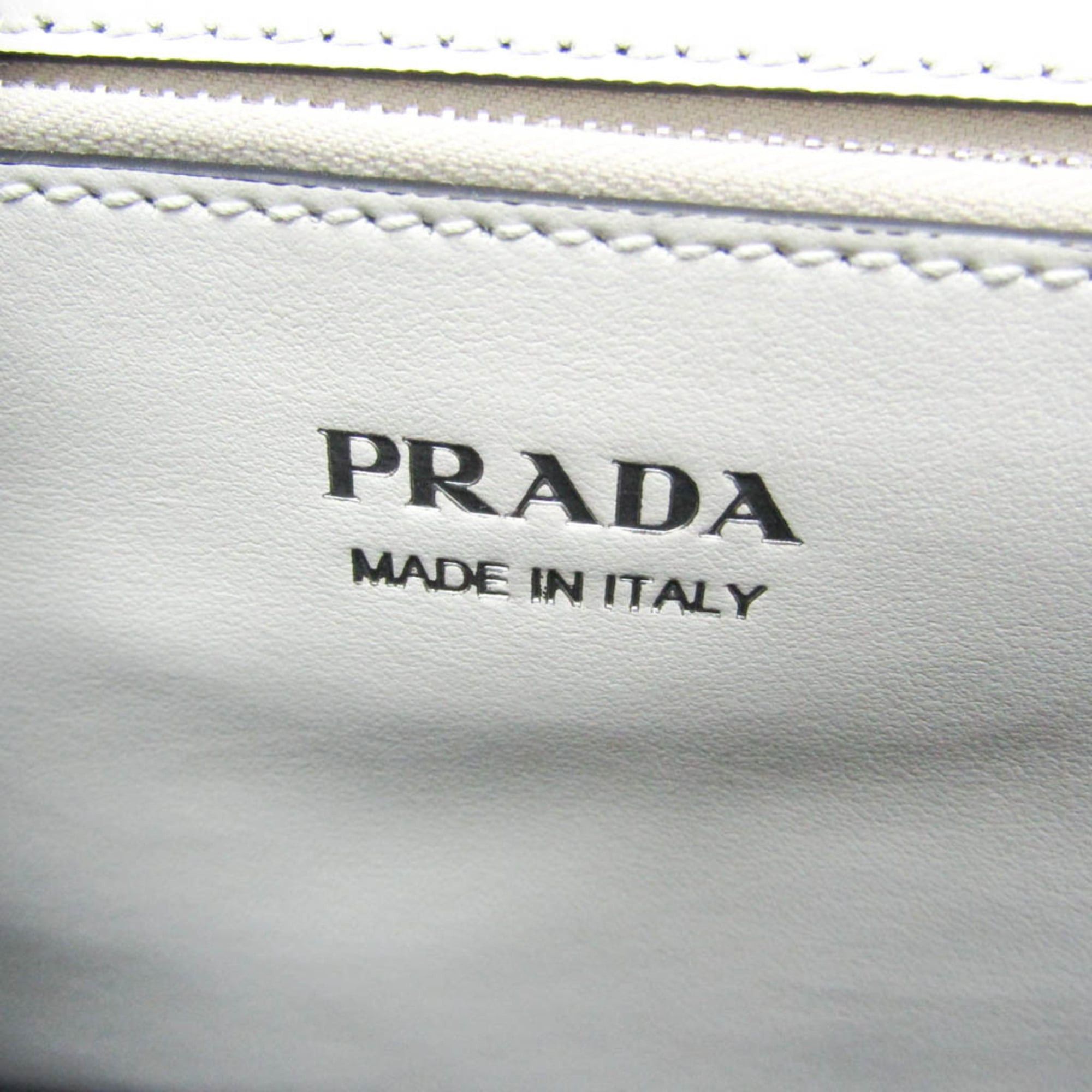 Prada Prada Electra Studs 1BD120 Women's Leather Handbag,Shoulder Bag White Size ONE SIZE - 19 Thumbnail