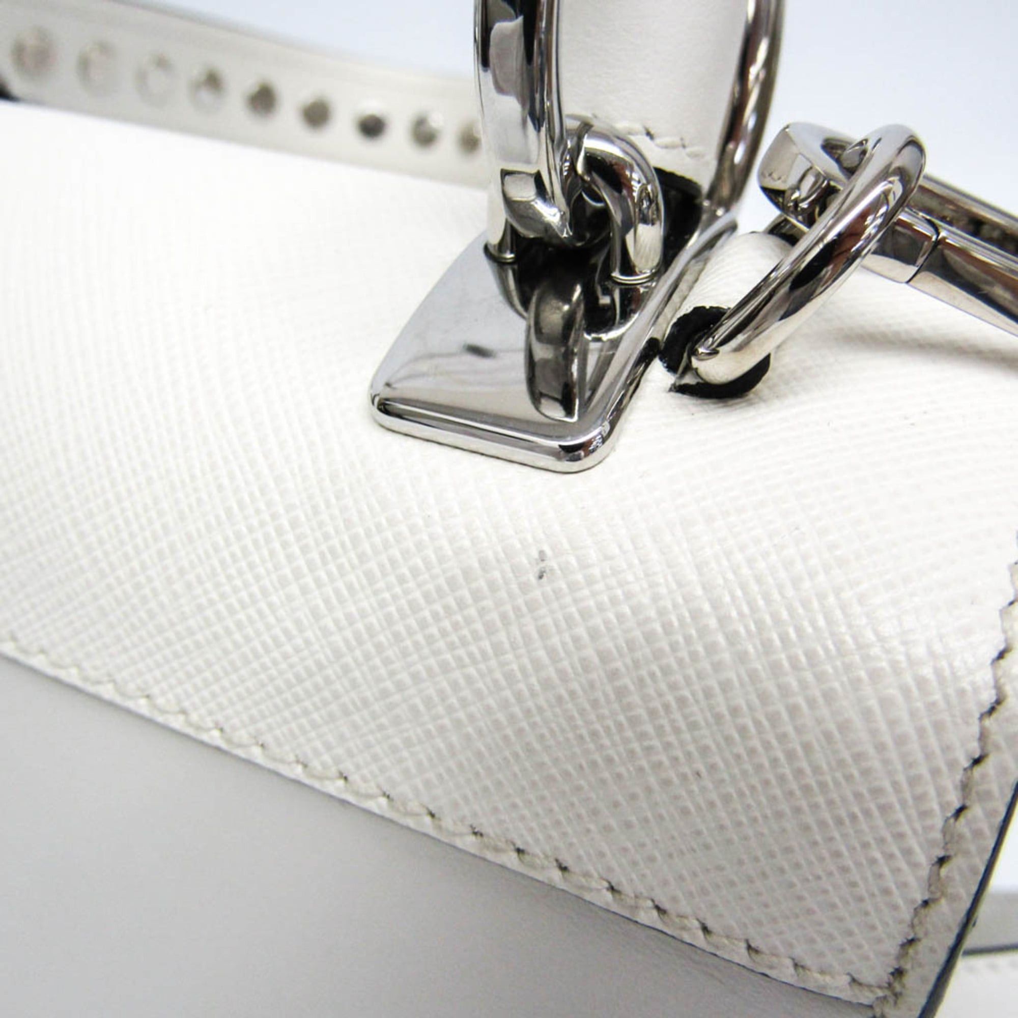 Prada Prada Electra Studs 1BD120 Women's Leather Handbag,Shoulder Bag White Size ONE SIZE - 9 Thumbnail