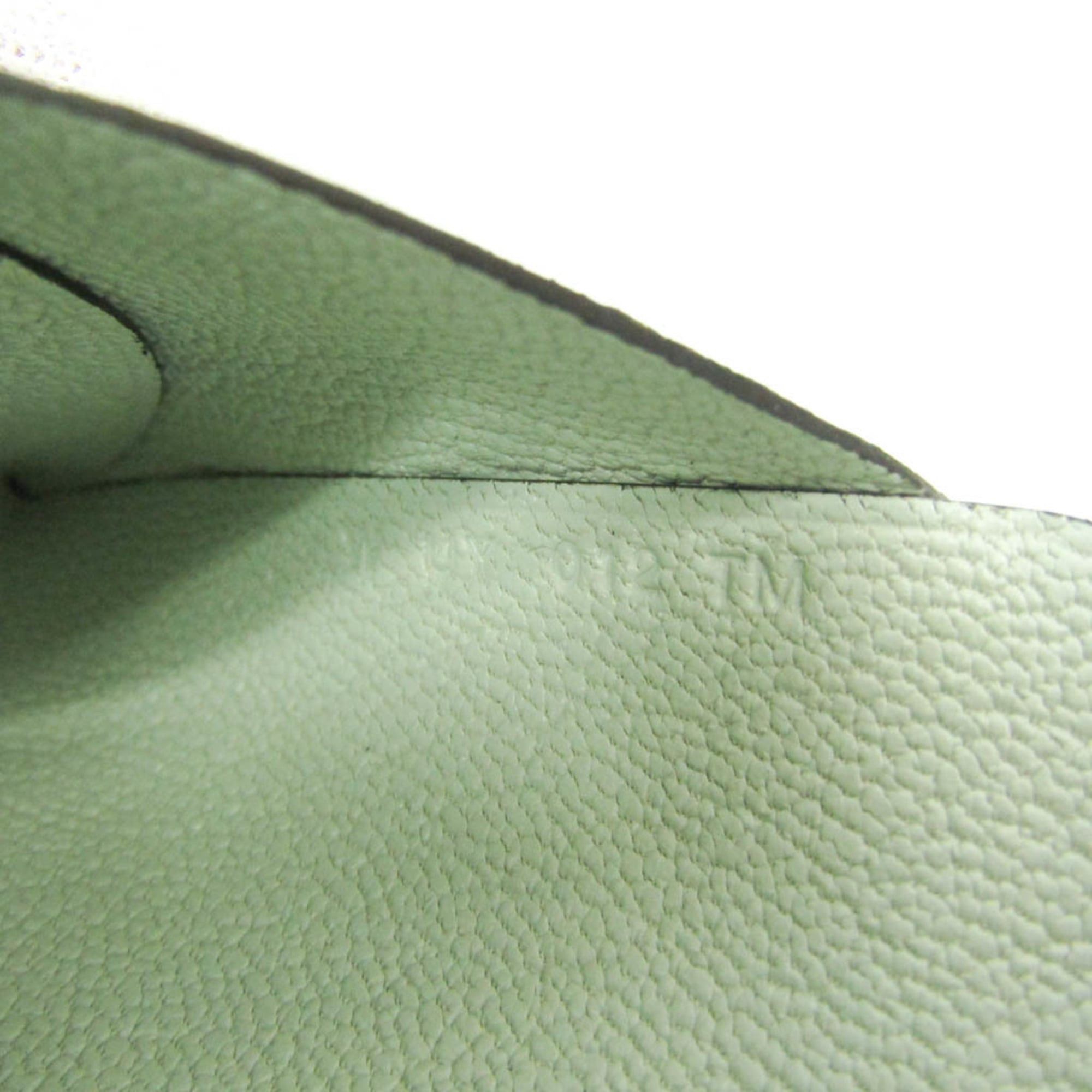 Hermes Hermes Calvi Duo Chevre Leather Card Case Light Green Size ONE SIZE - 9 Thumbnail