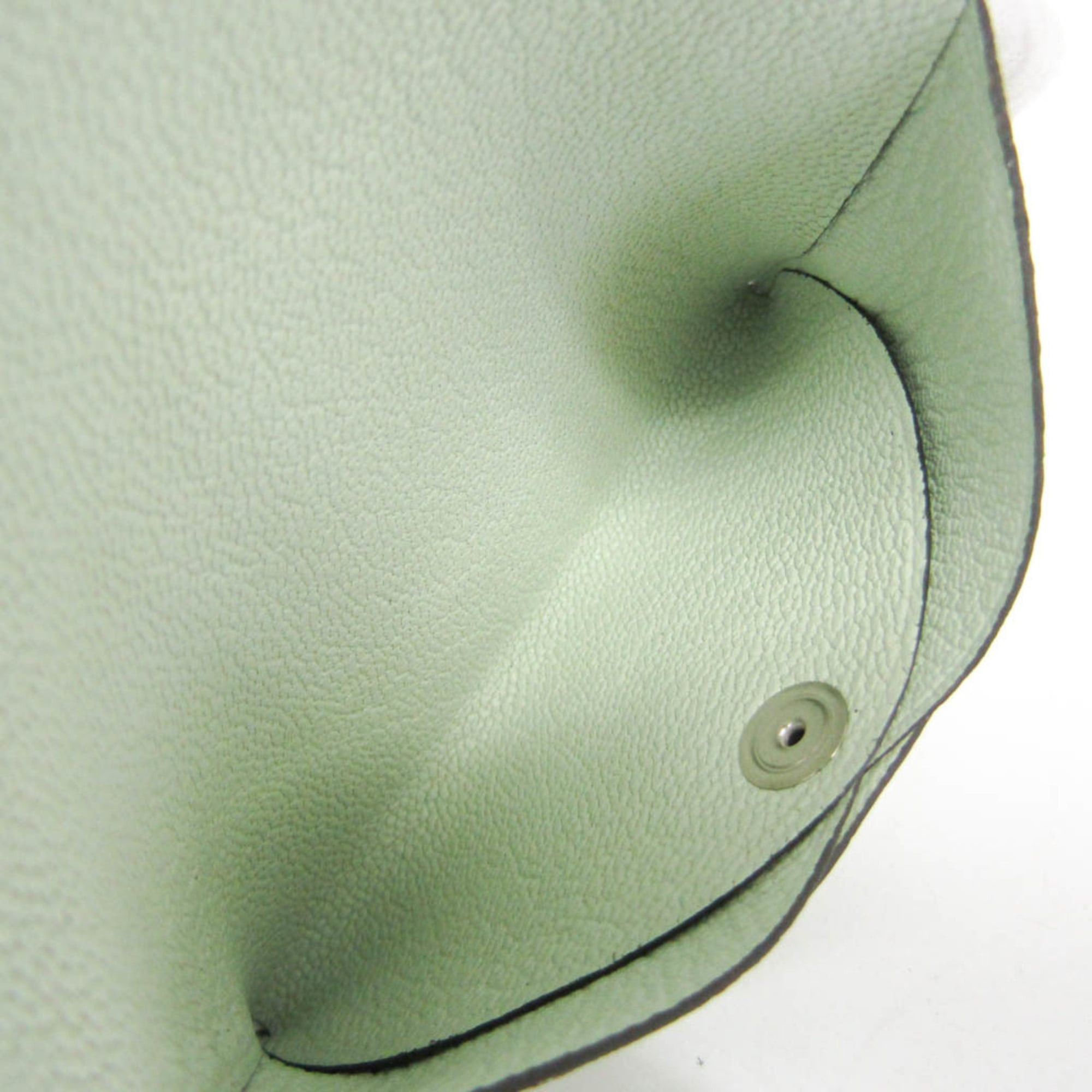 Hermes Hermes Calvi Duo Chevre Leather Card Case Light Green Size ONE SIZE - 5 Thumbnail
