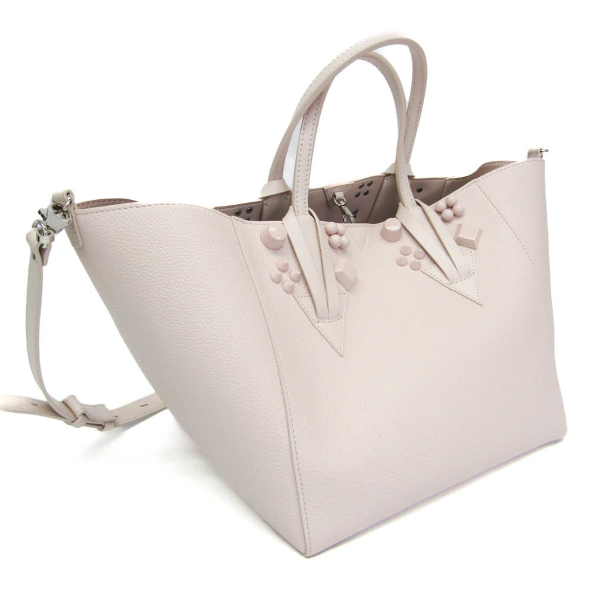 Christian Louboutin Christian Louboutin CABACHIC 1235321 Women's Leather Shoulder Bag,Tote Bag Light Pink Size ONE SIZE - 14 Thumbnail