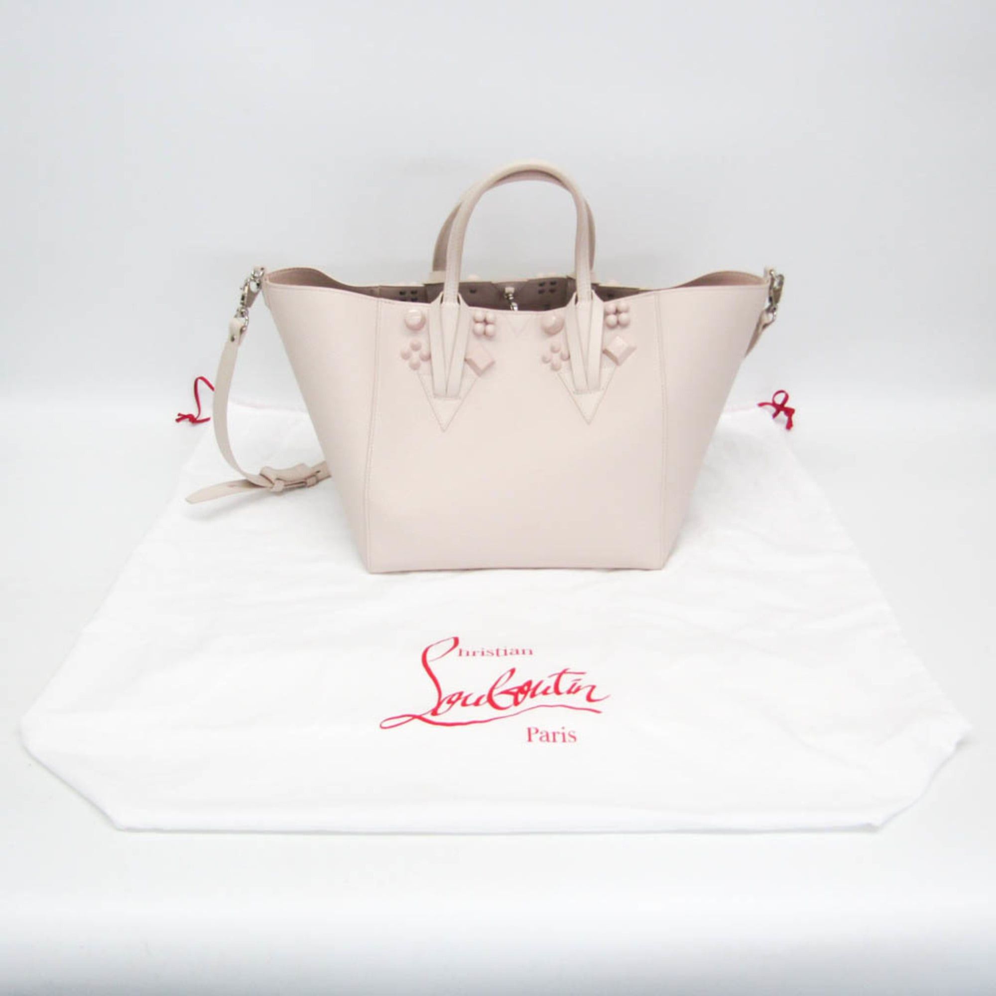Christian Louboutin Christian Louboutin CABACHIC 1235321 Women's Leather Shoulder Bag,Tote Bag Light Pink Size ONE SIZE - 2 Thumbnail