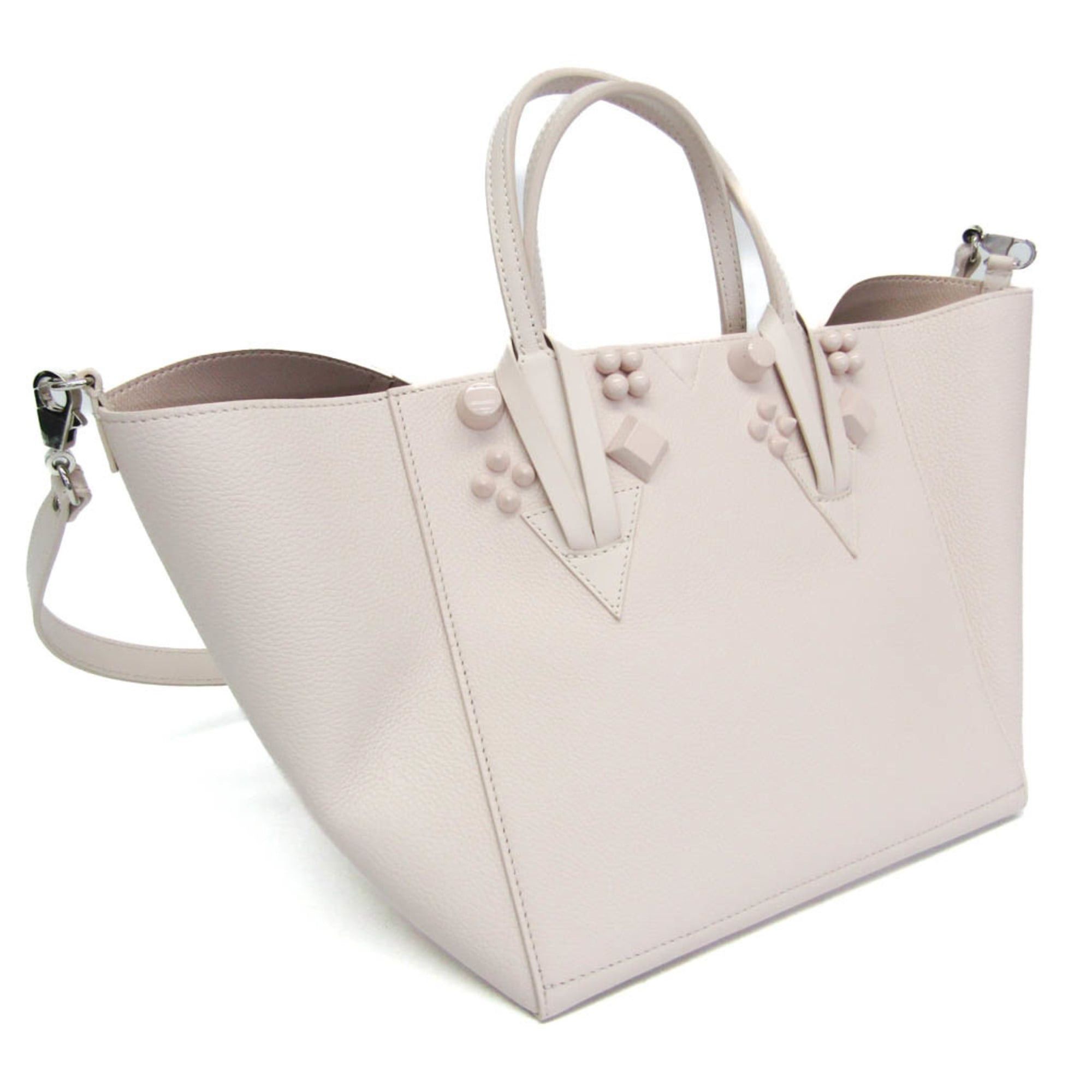 Christian Louboutin Christian Louboutin CABACHIC 1235321 Women's Leather Shoulder Bag,Tote Bag Light Pink Size ONE SIZE - 13 Thumbnail