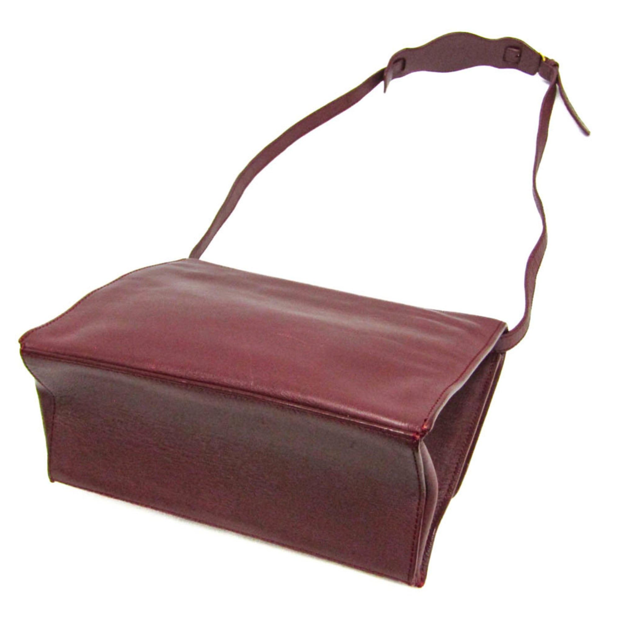 Balenciaga Balenciaga 293862 Women's Leather Shoulder Bag Wine Size ONE SIZE - 2 Thumbnail