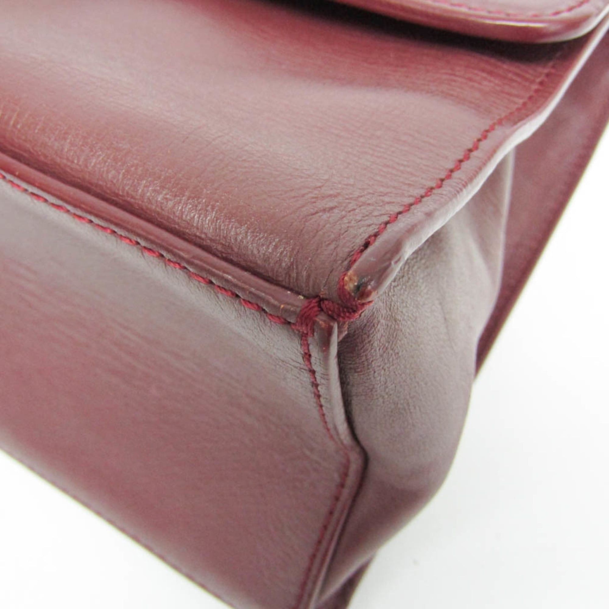 Balenciaga Balenciaga 293862 Women's Leather Shoulder Bag Wine Size ONE SIZE - 6 Thumbnail