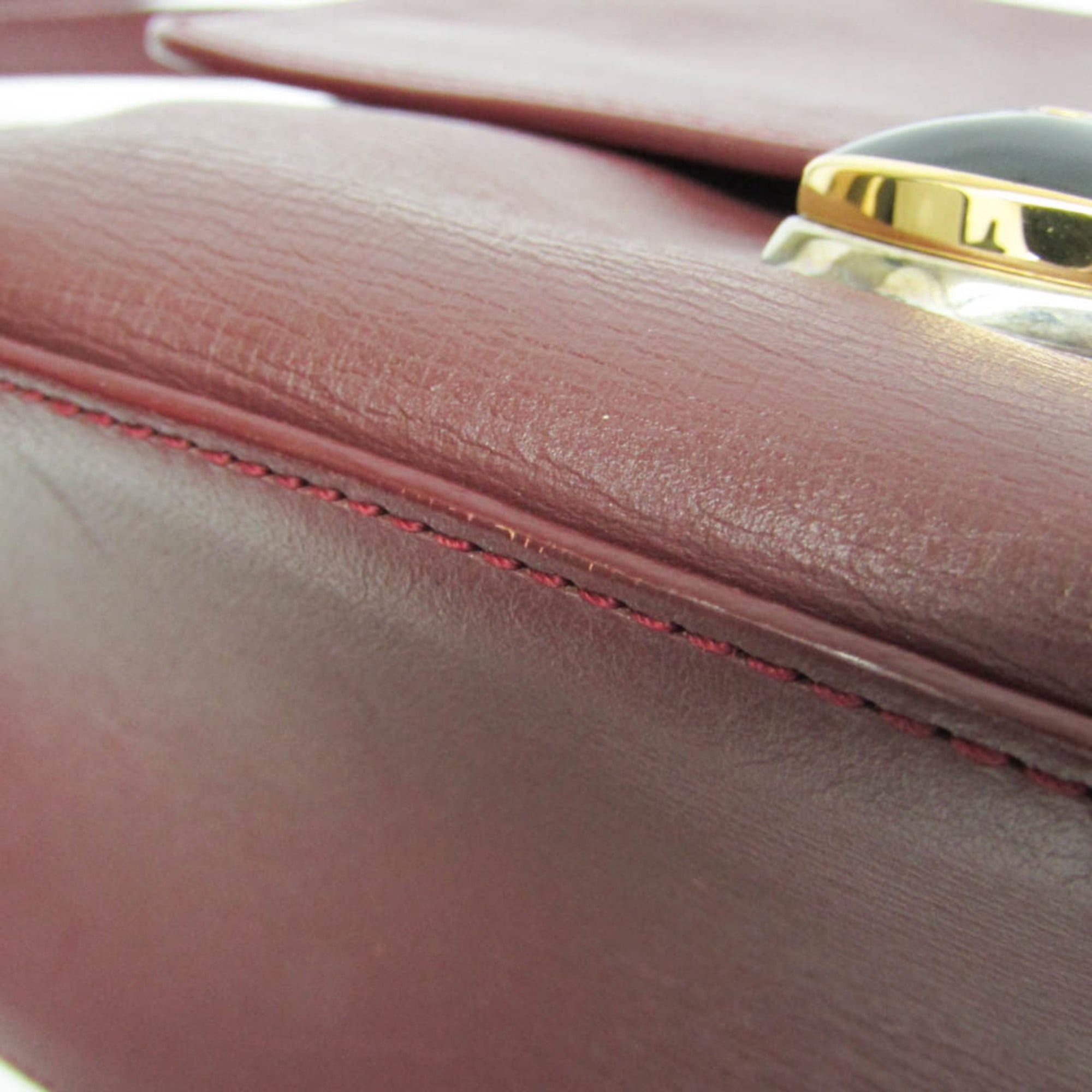 Balenciaga Balenciaga 293862 Women's Leather Shoulder Bag Wine Size ONE SIZE - 7 Thumbnail