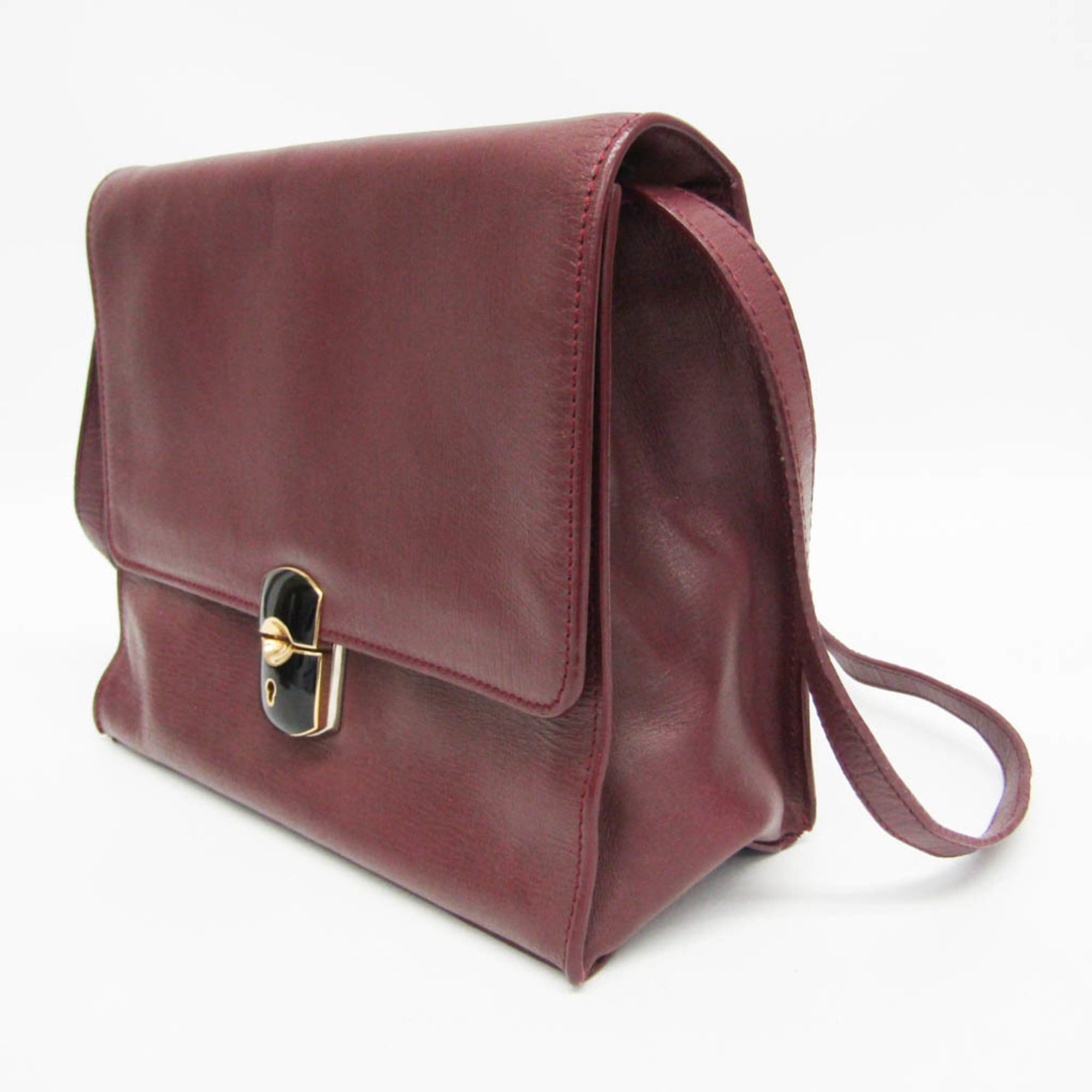 Balenciaga Balenciaga 293862 Women's Leather Shoulder Bag Wine Size ONE SIZE - 11 Thumbnail