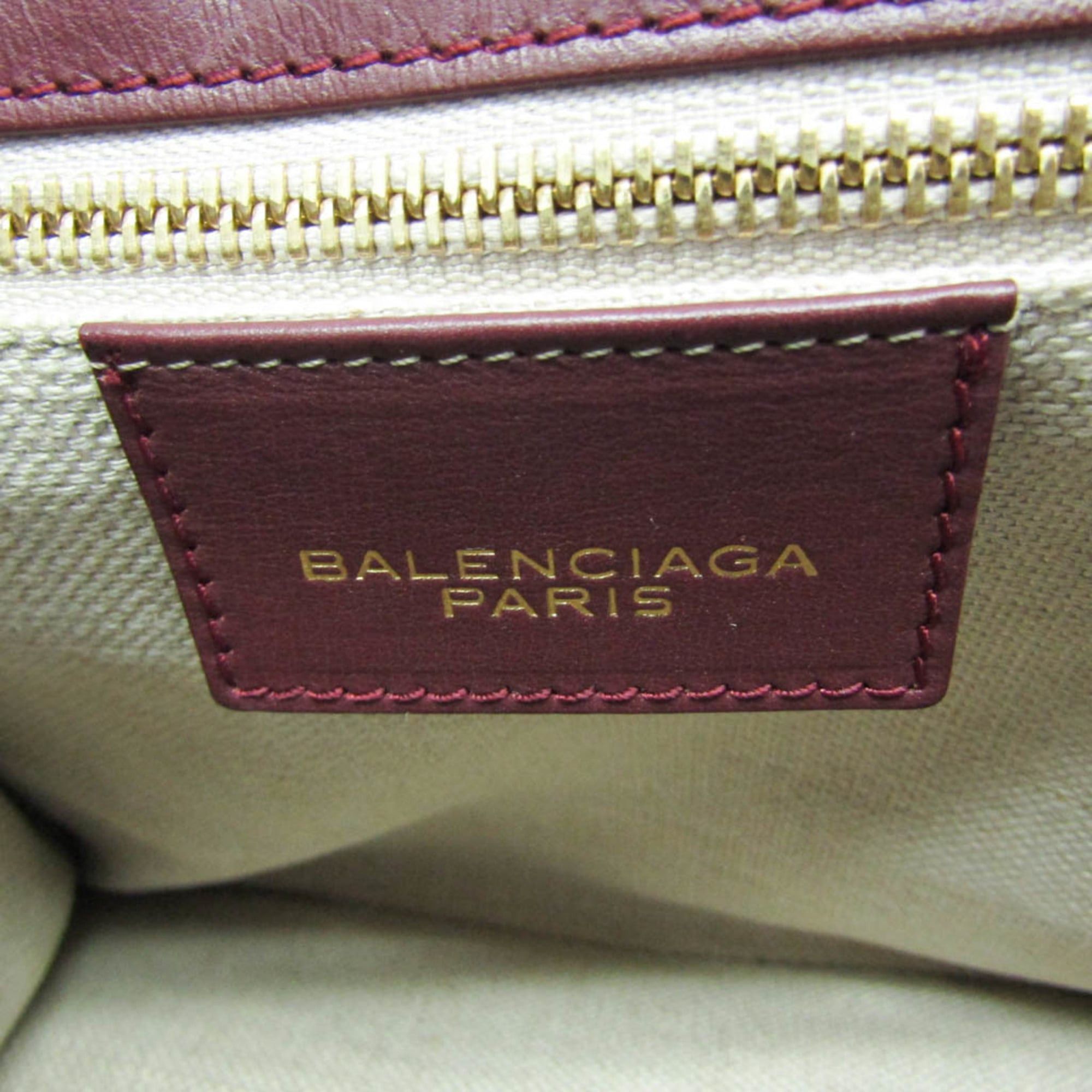 Balenciaga Balenciaga 293862 Women's Leather Shoulder Bag Wine Size ONE SIZE - 18 Thumbnail