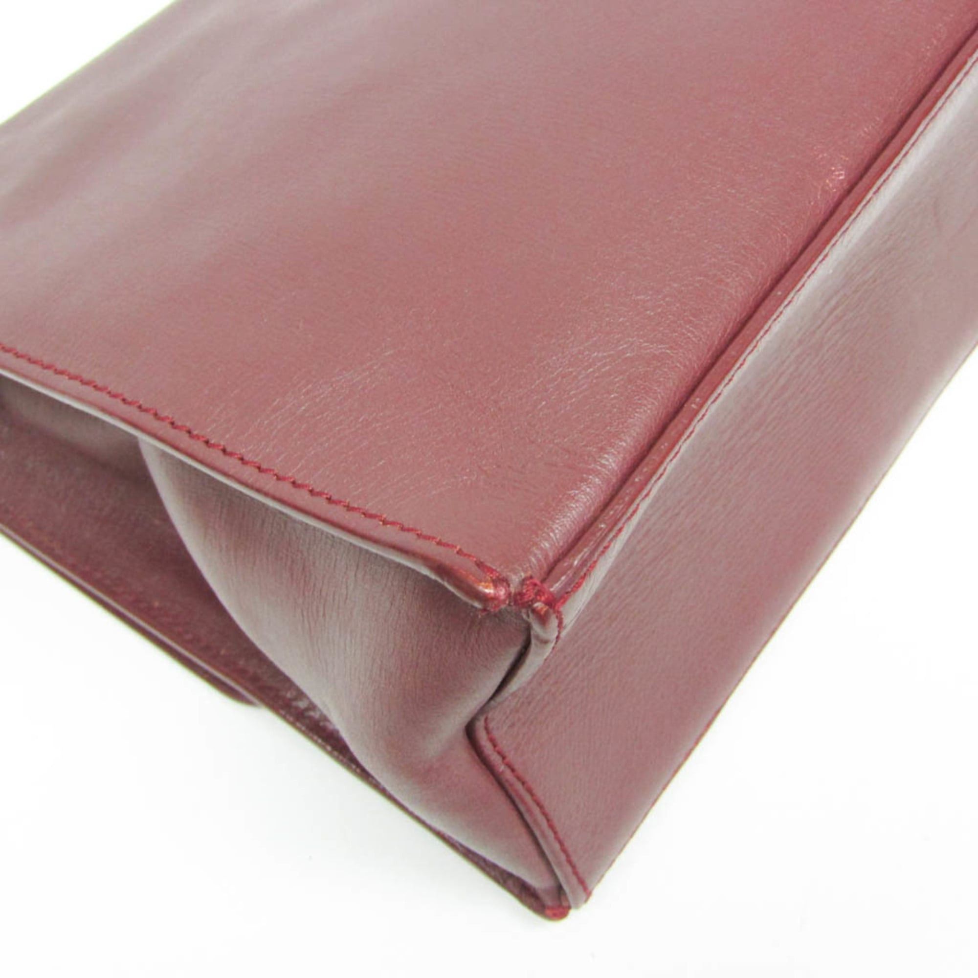 Balenciaga Balenciaga 293862 Women's Leather Shoulder Bag Wine Size ONE SIZE - 4 Thumbnail