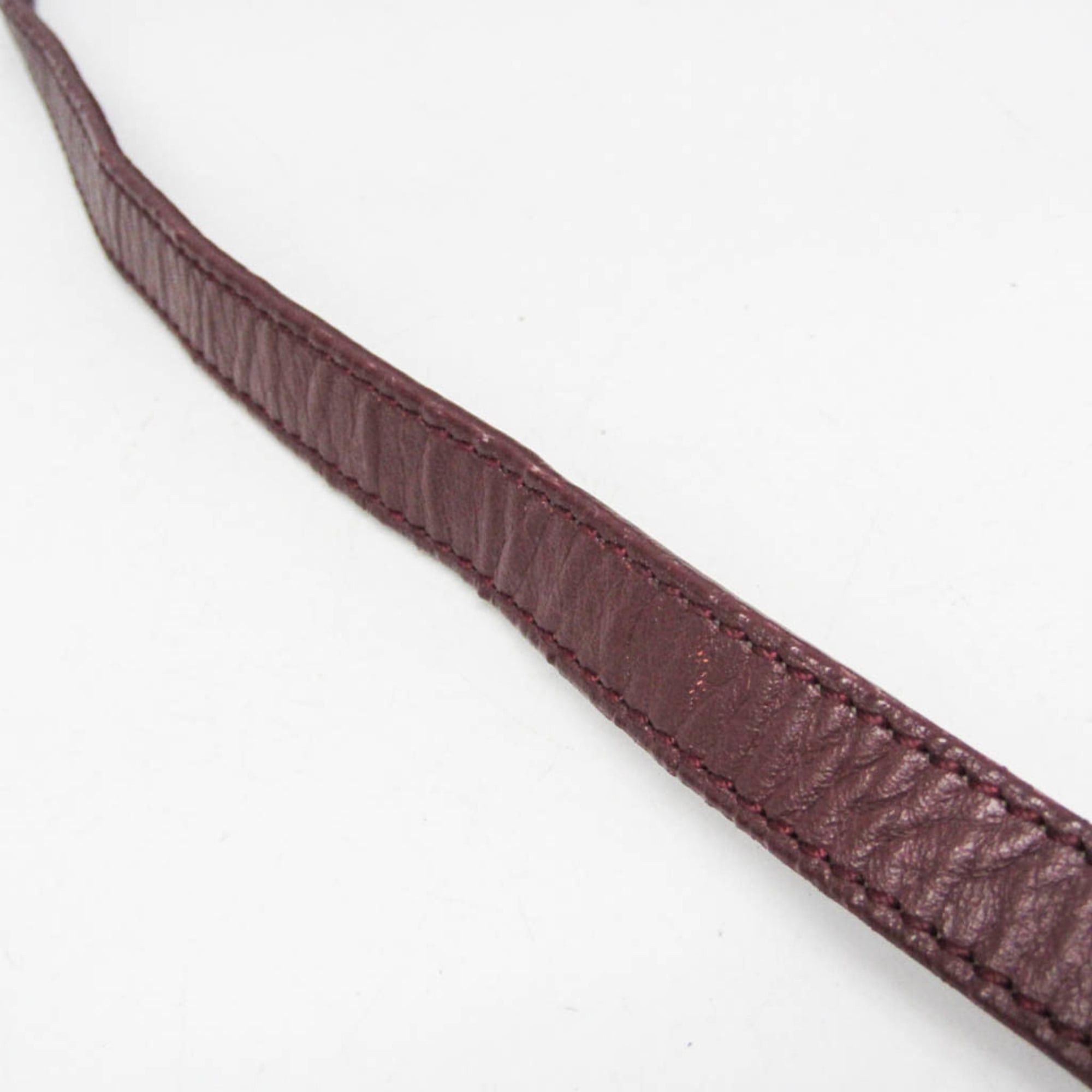 Balenciaga Balenciaga 293862 Women's Leather Shoulder Bag Wine Size ONE SIZE - 13 Thumbnail