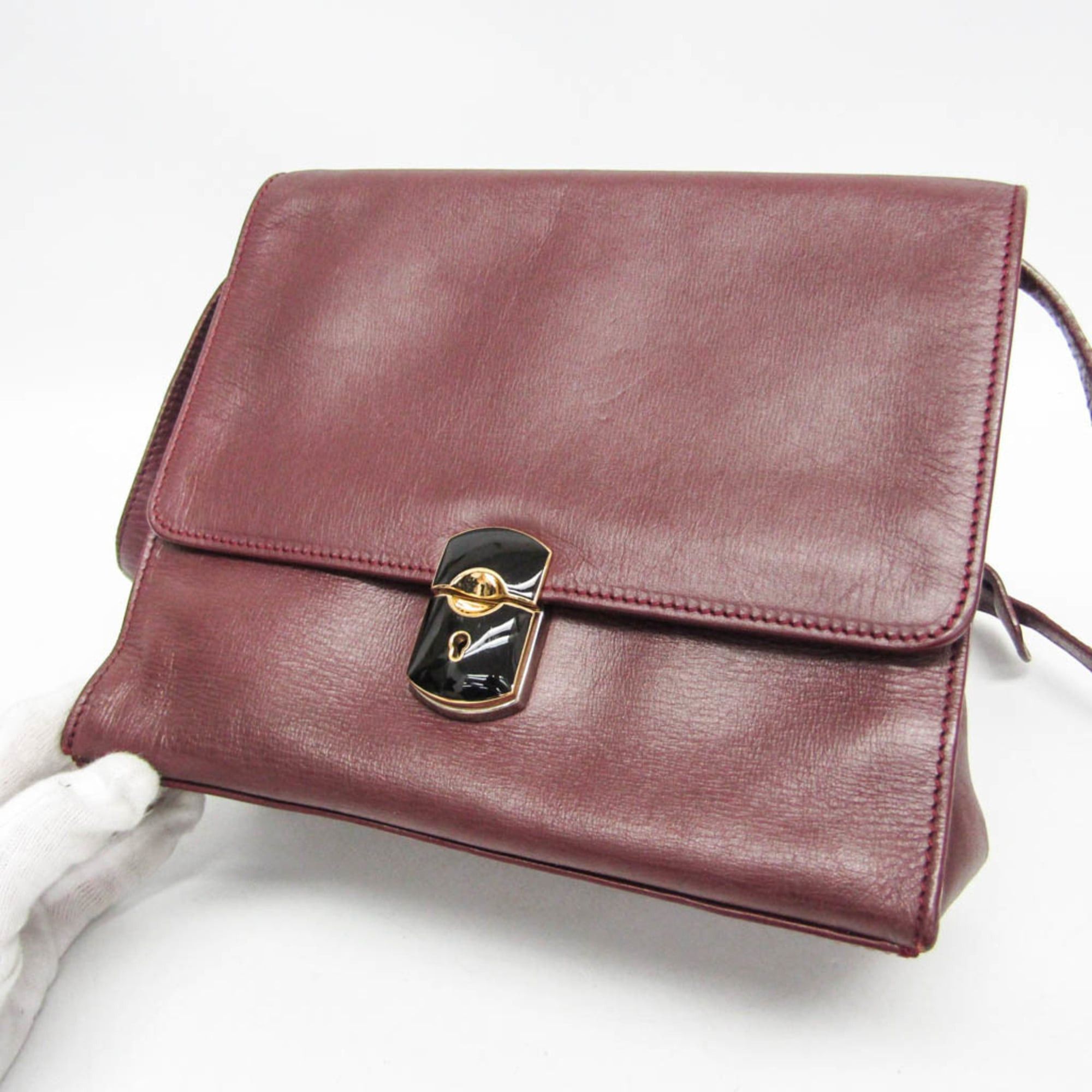 Balenciaga Balenciaga 293862 Women's Leather Shoulder Bag Wine Size ONE SIZE - 10 Thumbnail