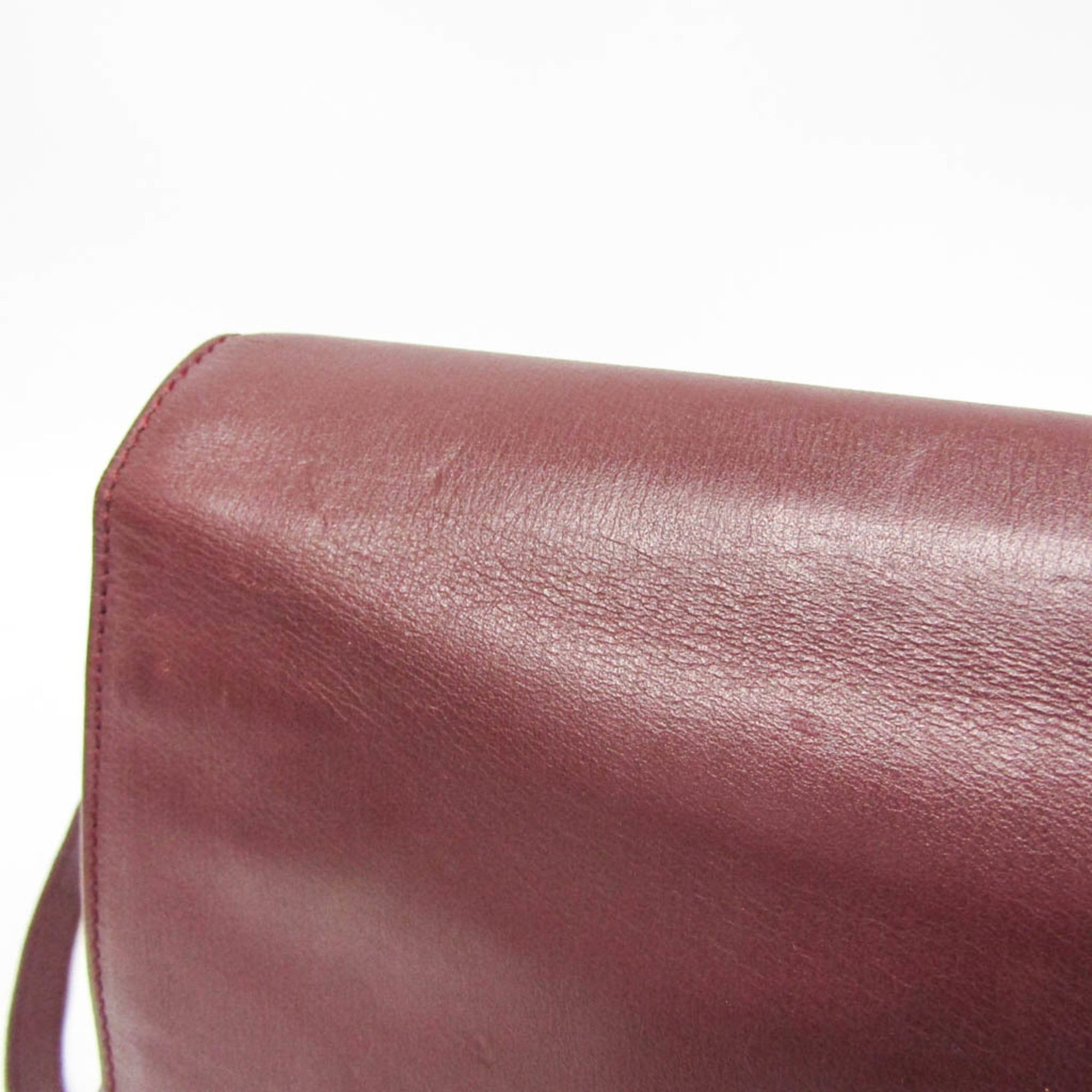 Balenciaga Balenciaga 293862 Women's Leather Shoulder Bag Wine Size ONE SIZE - 8 Thumbnail