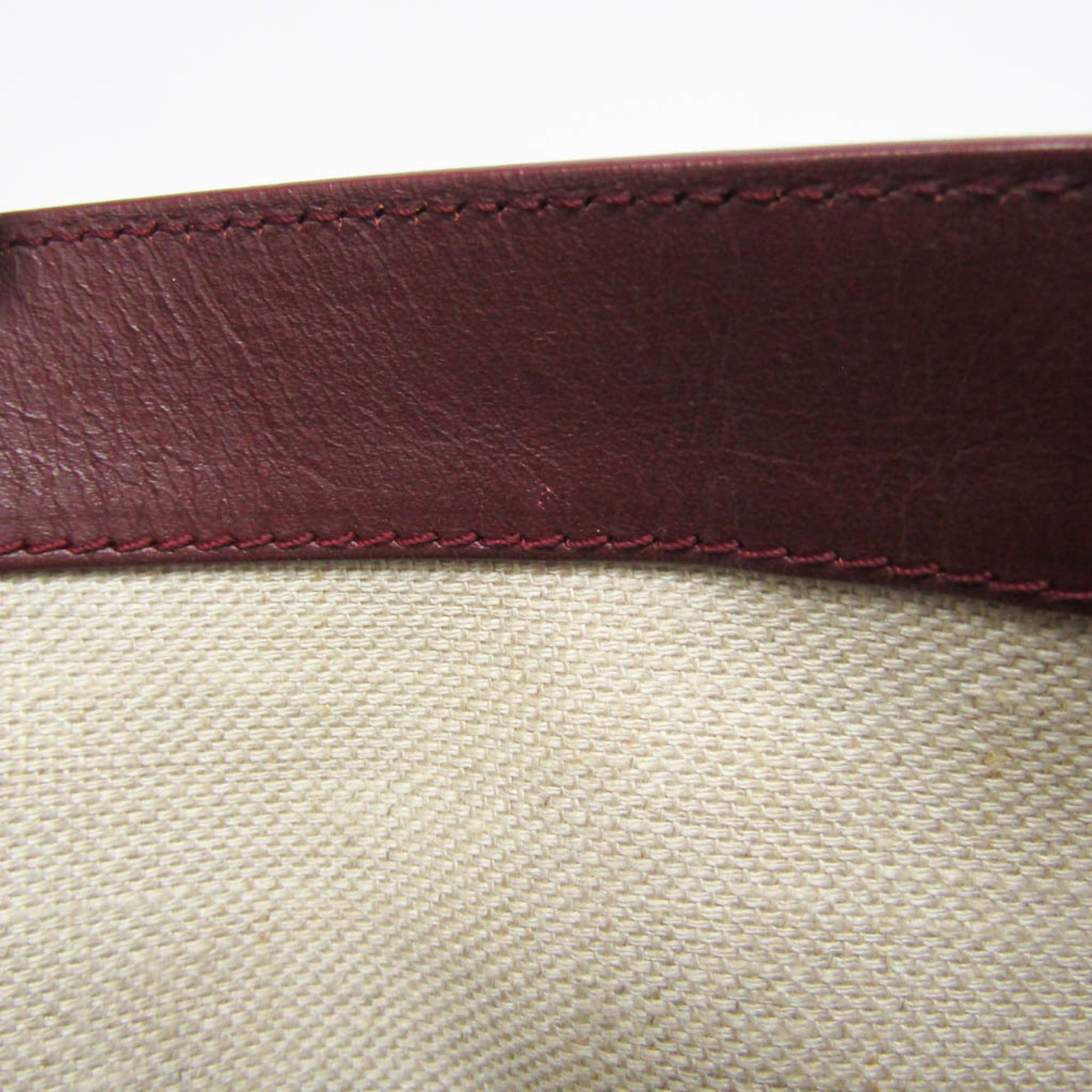 Balenciaga Balenciaga 293862 Women's Leather Shoulder Bag Wine Size ONE SIZE - 17 Thumbnail