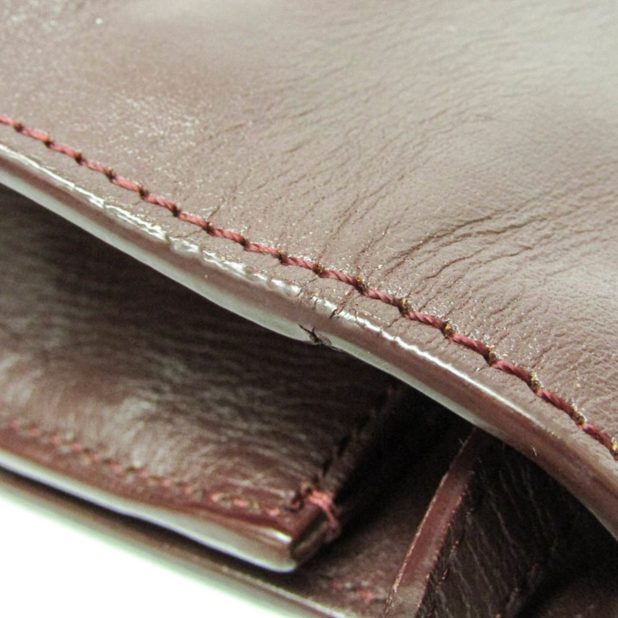 Balenciaga Balenciaga 293862 Women's Leather Shoulder Bag Wine Size ONE SIZE - 12 Thumbnail