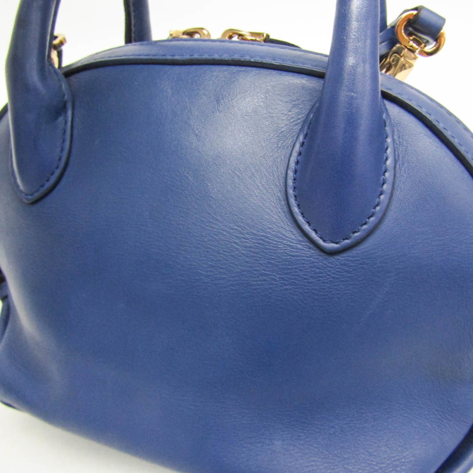 Salvatore Ferragamo Salvatore Ferragamo FIAMMA GE-21 E881 Women's Leather Handbag,Shoulder Bag Blue Size ONE SIZE - 11 Thumbnail