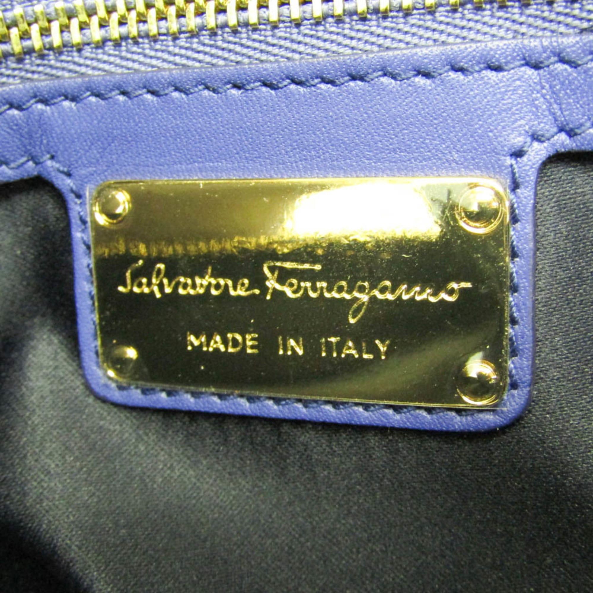 Salvatore Ferragamo Salvatore Ferragamo FIAMMA GE-21 E881 Women's Leather Handbag,Shoulder Bag Blue Size ONE SIZE - 16 Thumbnail