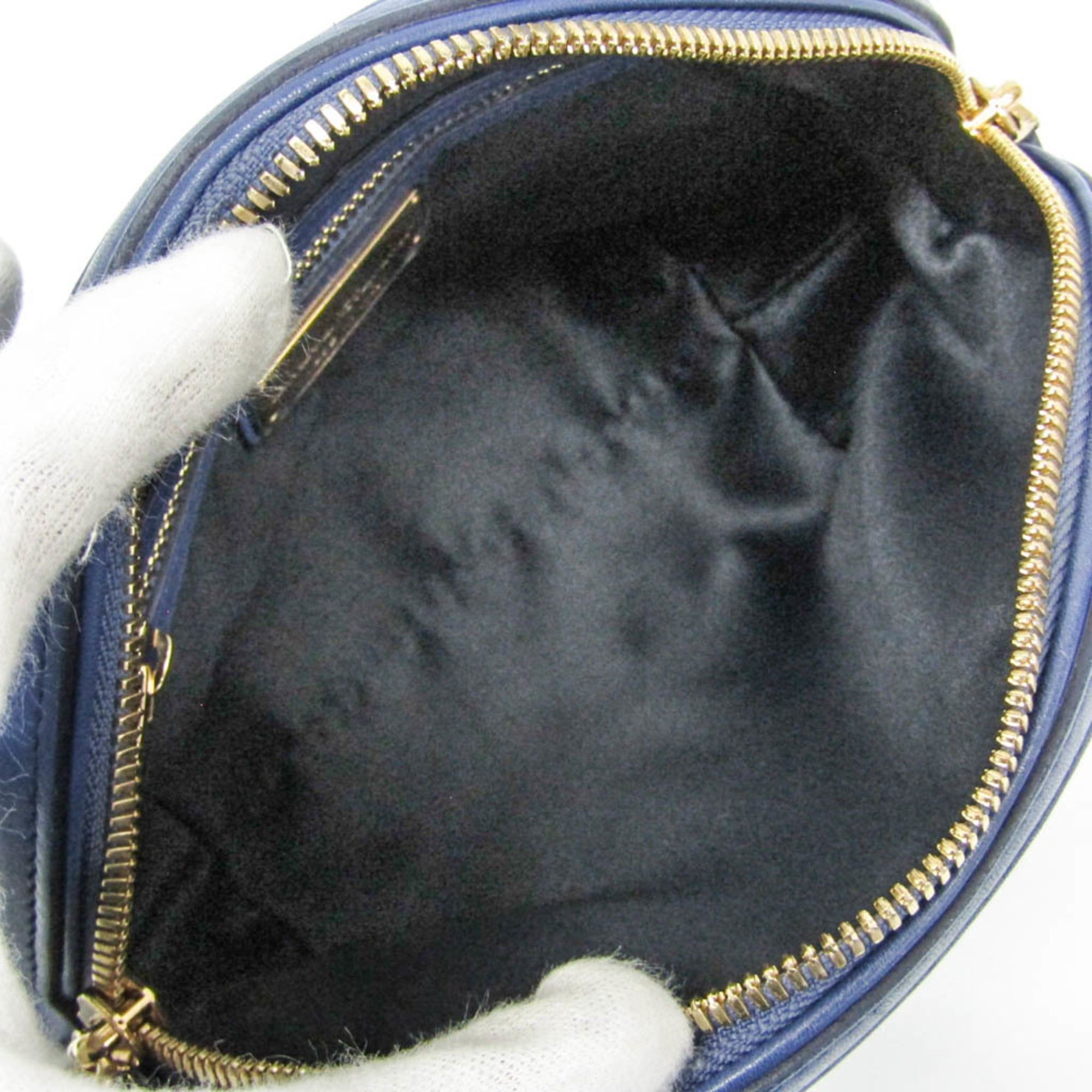 Salvatore Ferragamo Salvatore Ferragamo FIAMMA GE-21 E881 Women's Leather Handbag,Shoulder Bag Blue Size ONE SIZE - 3 Thumbnail