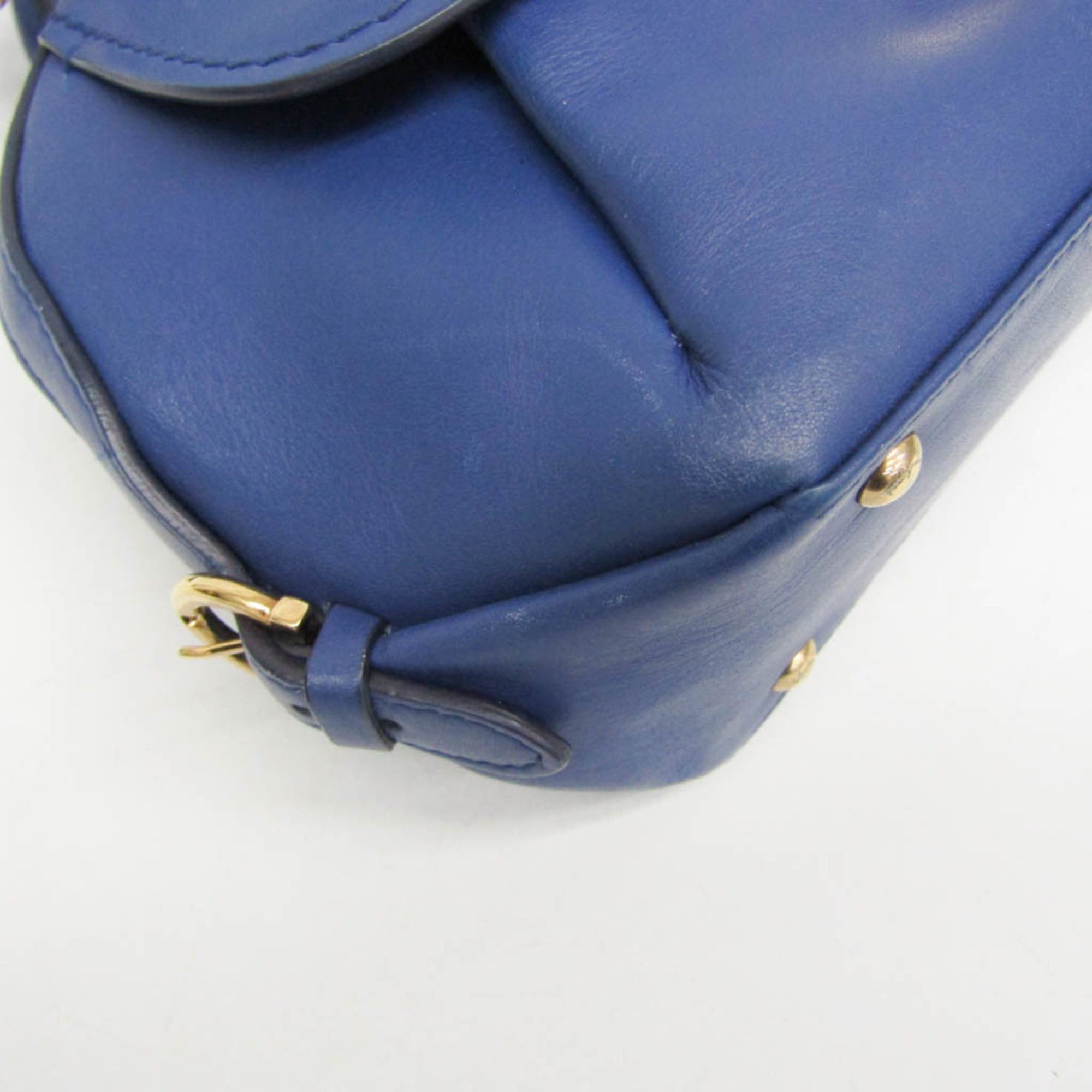 Salvatore Ferragamo Salvatore Ferragamo FIAMMA GE-21 E881 Women's Leather Handbag,Shoulder Bag Blue Size ONE SIZE - 6 Thumbnail