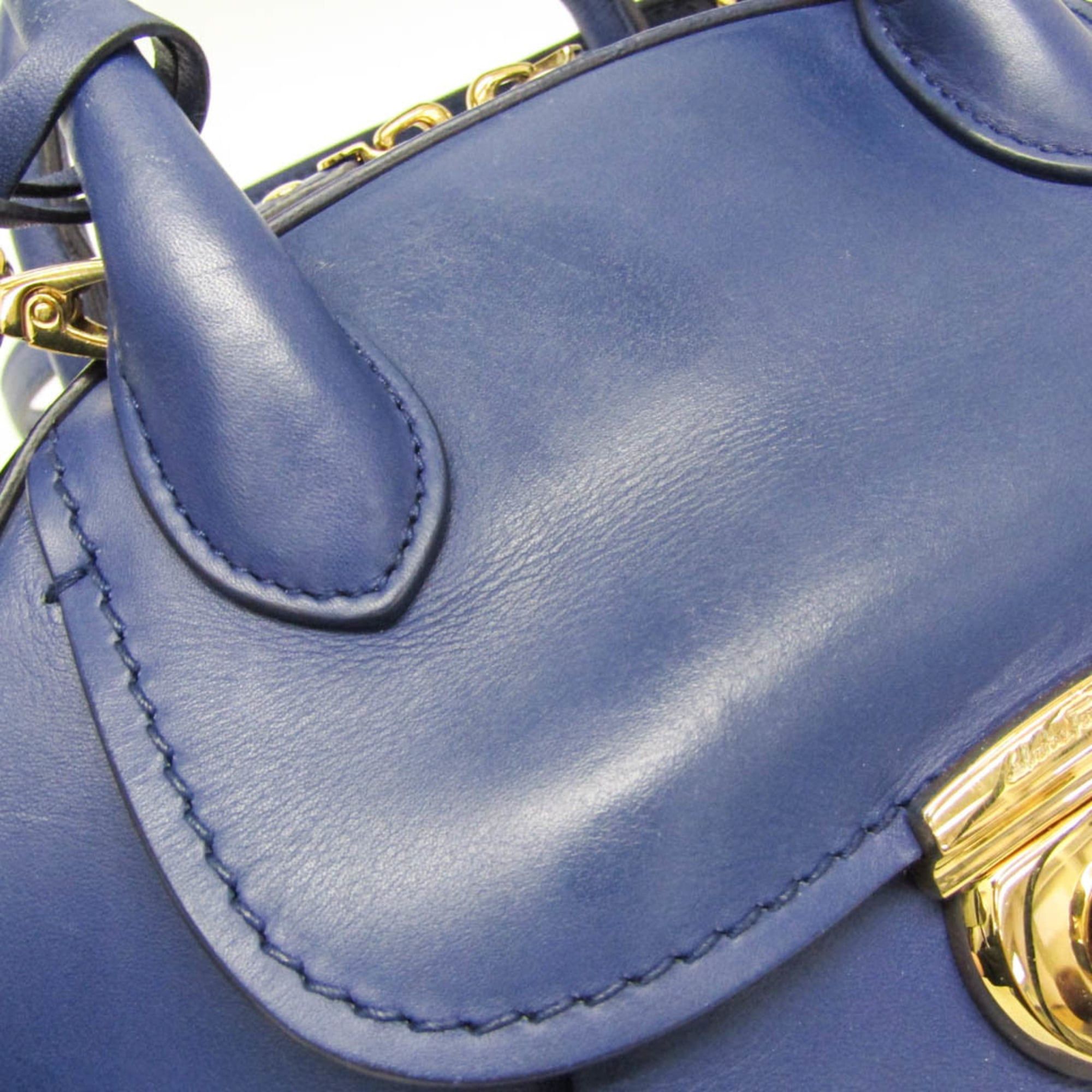 Salvatore Ferragamo Salvatore Ferragamo FIAMMA GE-21 E881 Women's Leather Handbag,Shoulder Bag Blue Size ONE SIZE - 7 Thumbnail