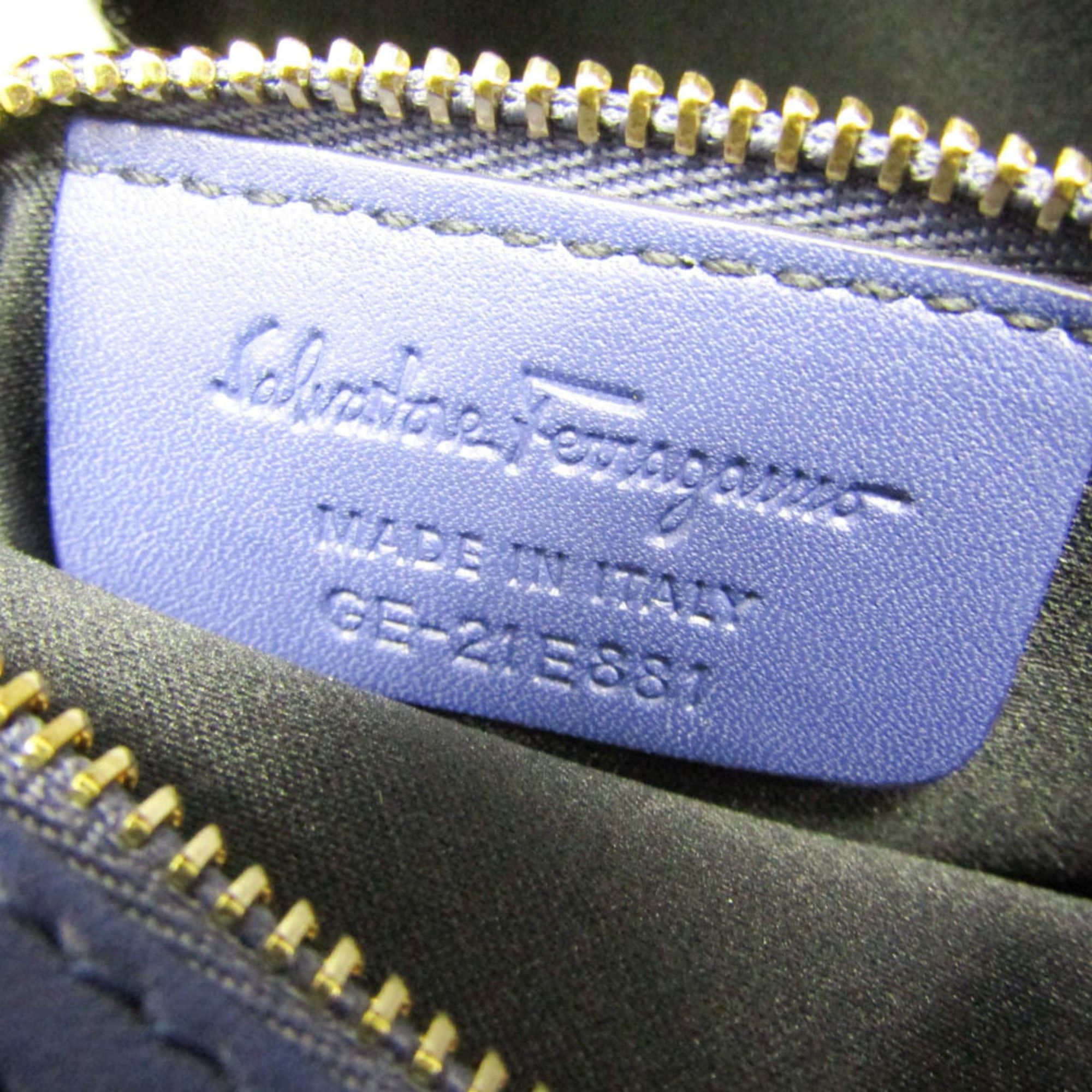 Salvatore Ferragamo Salvatore Ferragamo FIAMMA GE-21 E881 Women's Leather Handbag,Shoulder Bag Blue Size ONE SIZE - 17 Thumbnail