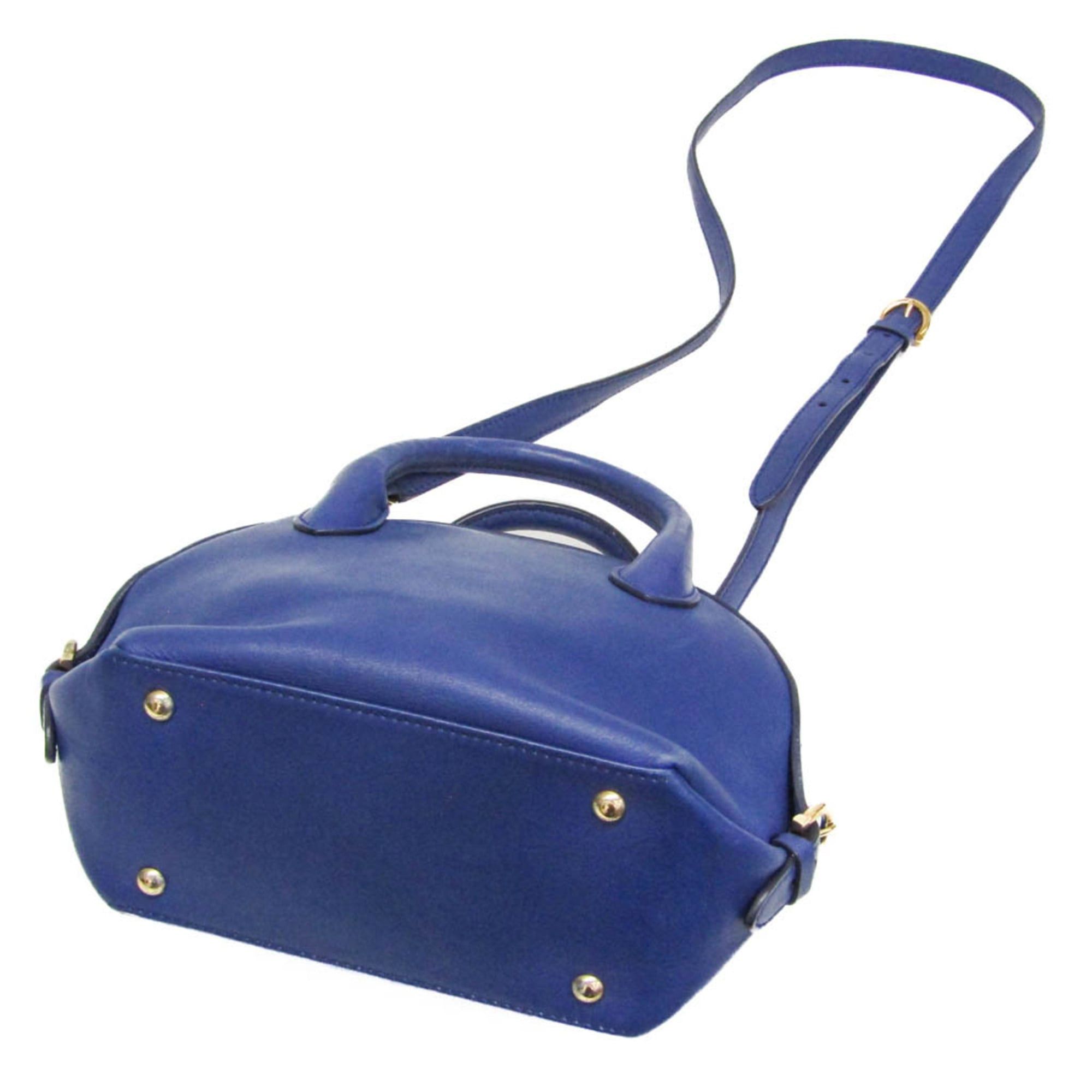 Salvatore Ferragamo Salvatore Ferragamo FIAMMA GE-21 E881 Women's Leather Handbag,Shoulder Bag Blue Size ONE SIZE - 2 Thumbnail
