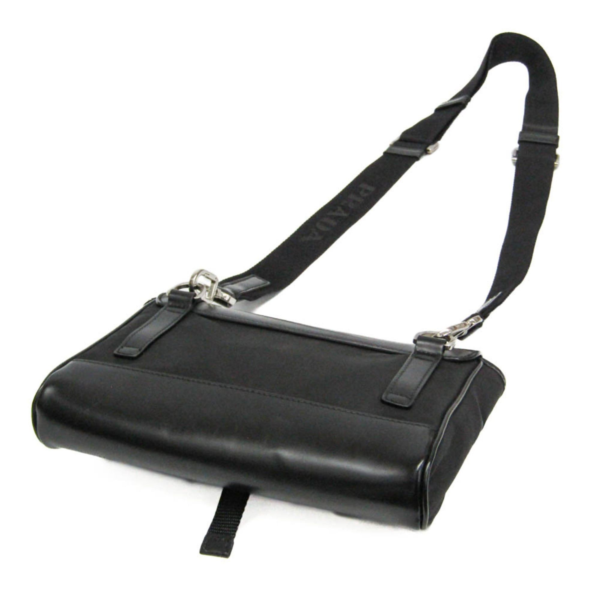 Prada Prada RE-NYLON 2VD044 Women,Men Nylon,Leather Shoulder Bag Black Size ONE SIZE - 2 Thumbnail