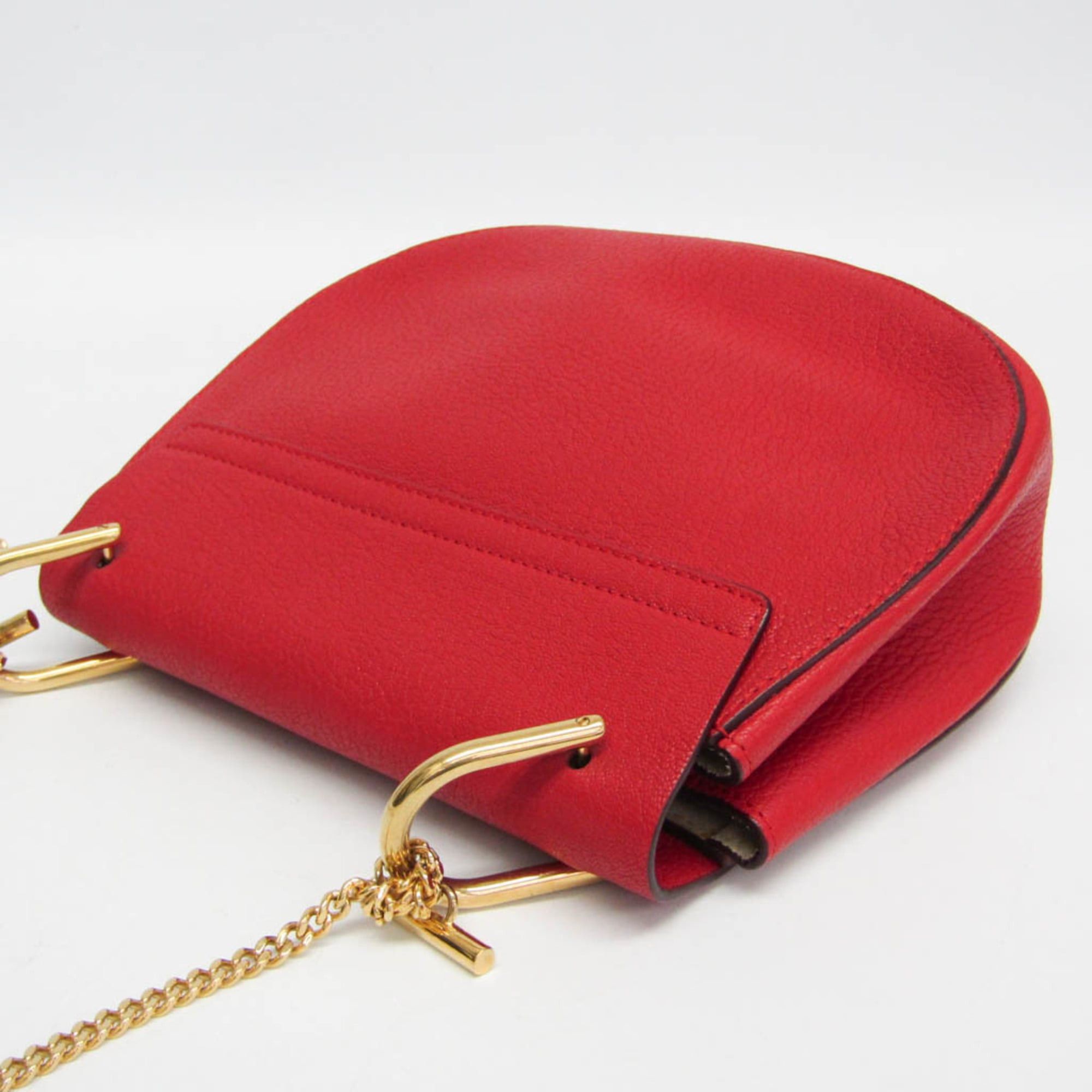 Chloe Chloé Drew 3S1031 Women's Leather Shoulder Bag Red Color Size ONE SIZE - 6 Thumbnail