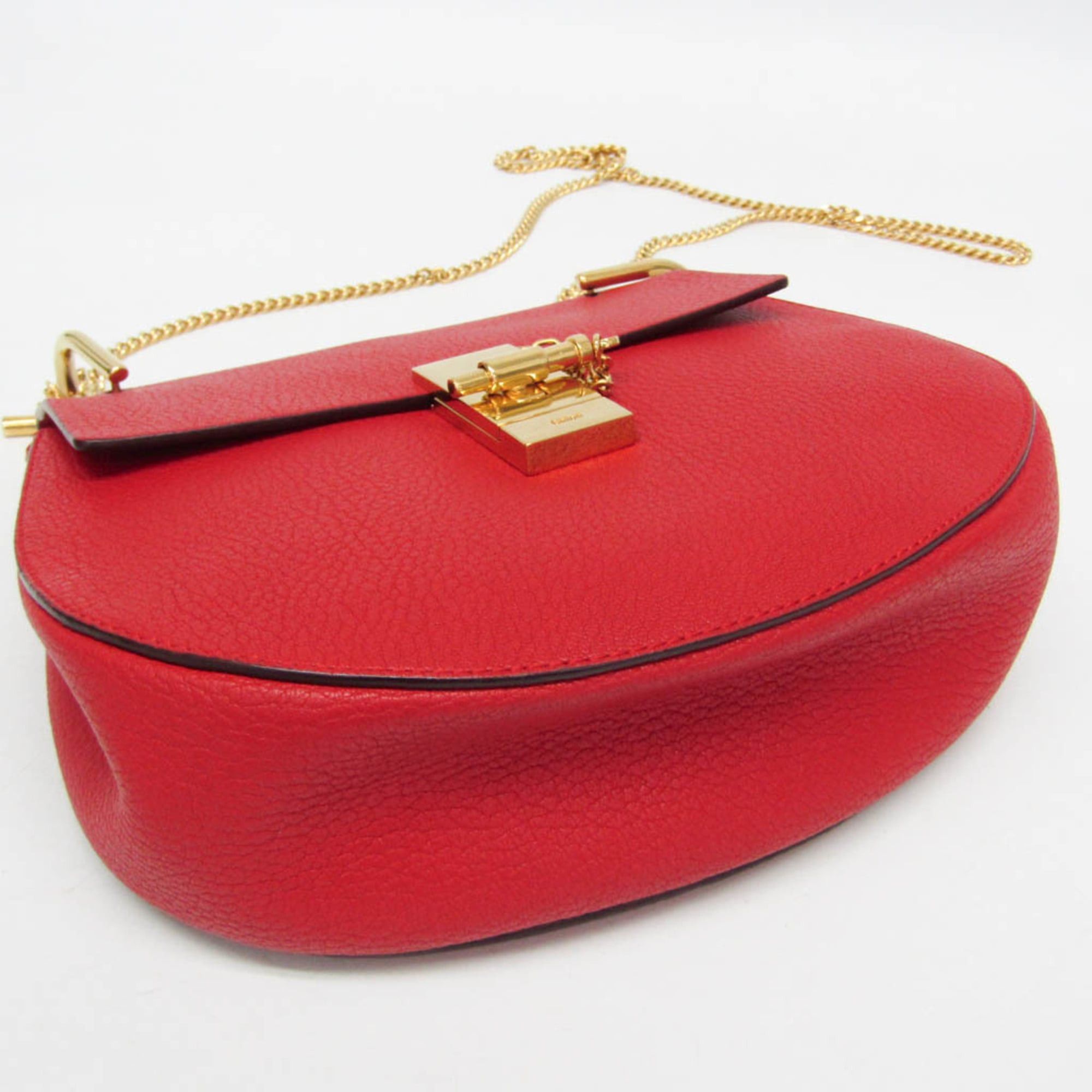 Chloe Chloé Drew 3S1031 Women's Leather Shoulder Bag Red Color Size ONE SIZE - 5 Thumbnail