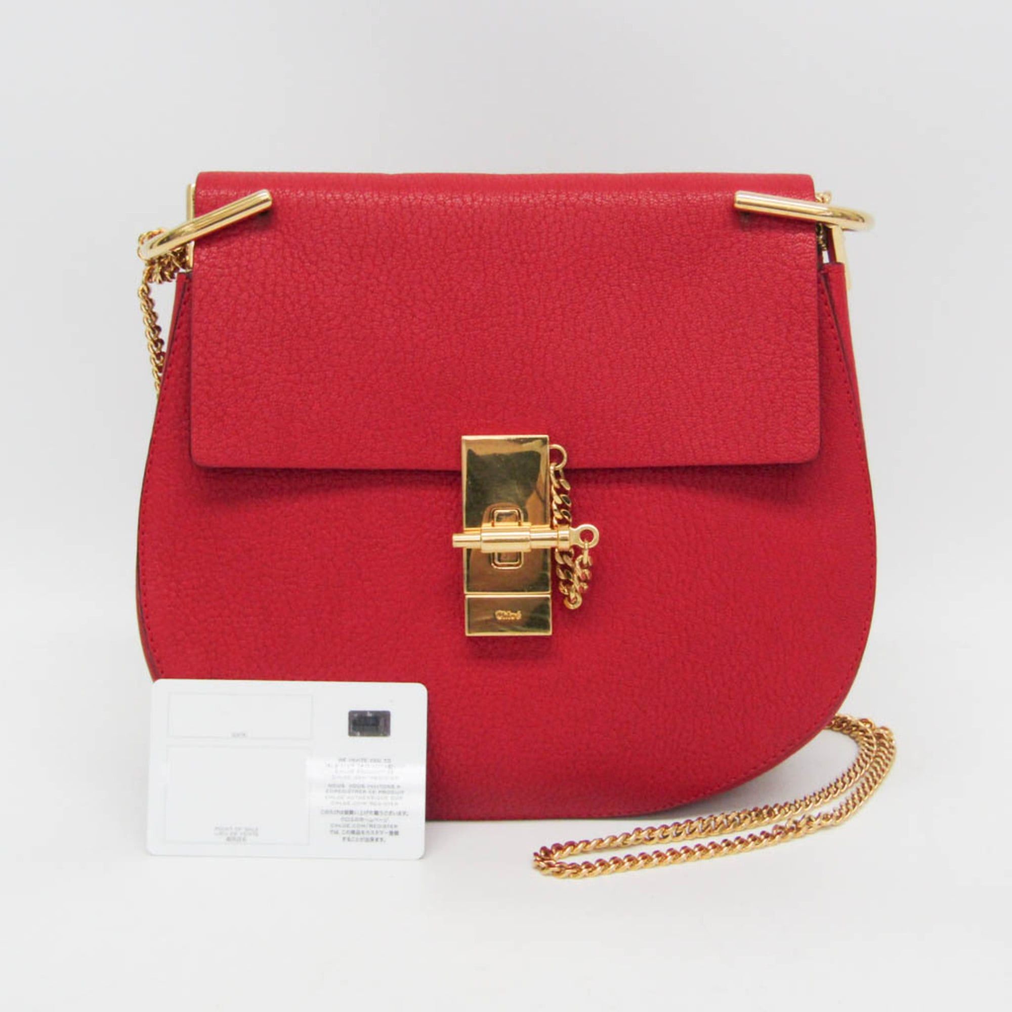 Chloe Chloé Drew 3S1031 Women's Leather Shoulder Bag Red Color Size ONE SIZE - 2 Thumbnail