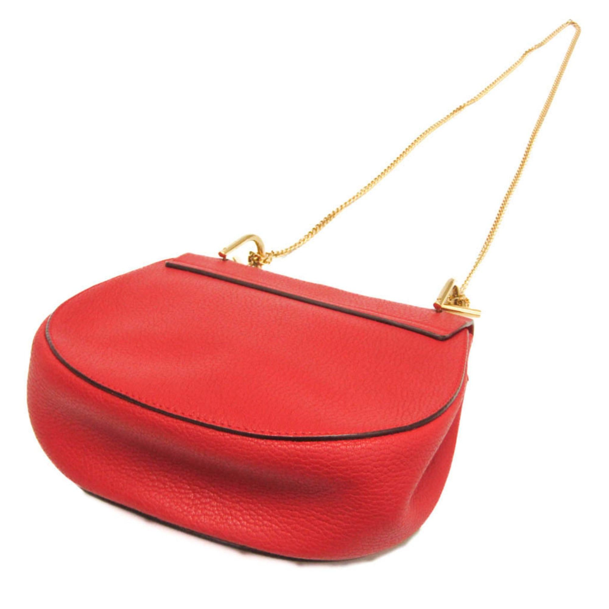 Chloe Chloé Drew 3S1031 Women's Leather Shoulder Bag Red Color Size ONE SIZE - 3 Thumbnail