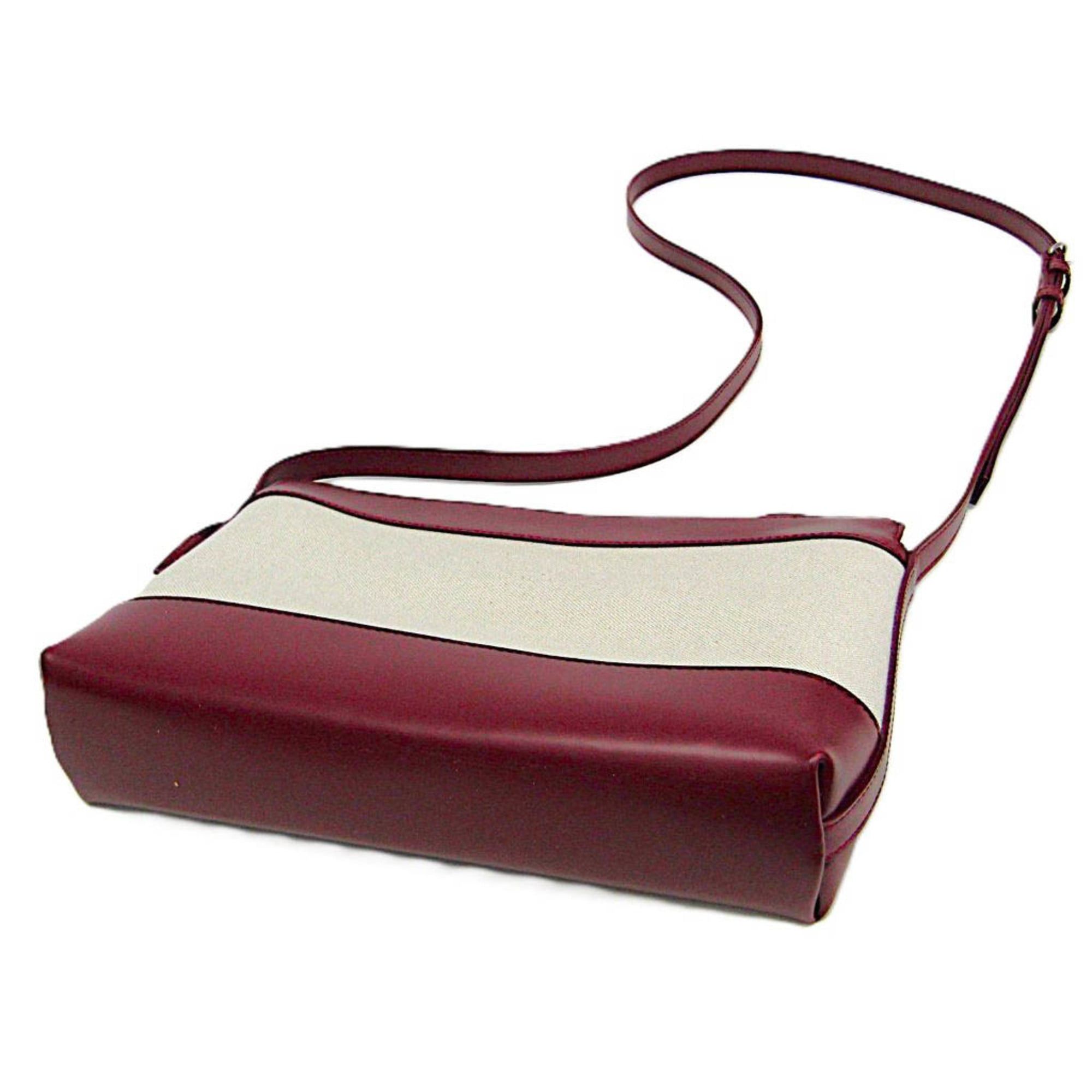 Balenciaga Balenciaga Navy Crossbody Bag 639497 Men,Women Canvas,Leather Shoulder Bag Off-white,Wine Size ONE SIZE - 2 Thumbnail