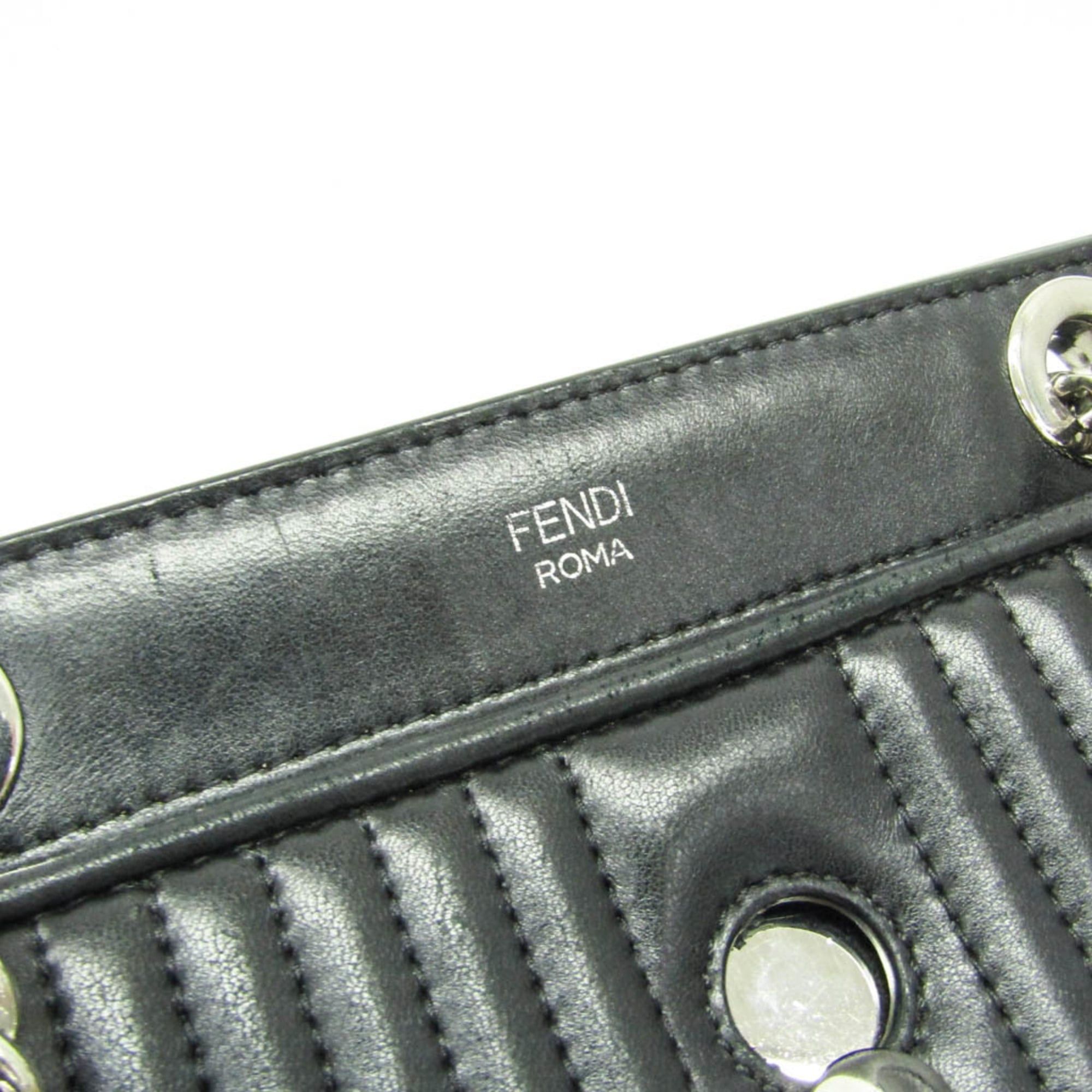 Fendi Fendi Dotcom Click Women's Leather Handbag Black Size ONE SIZE - 9 Thumbnail