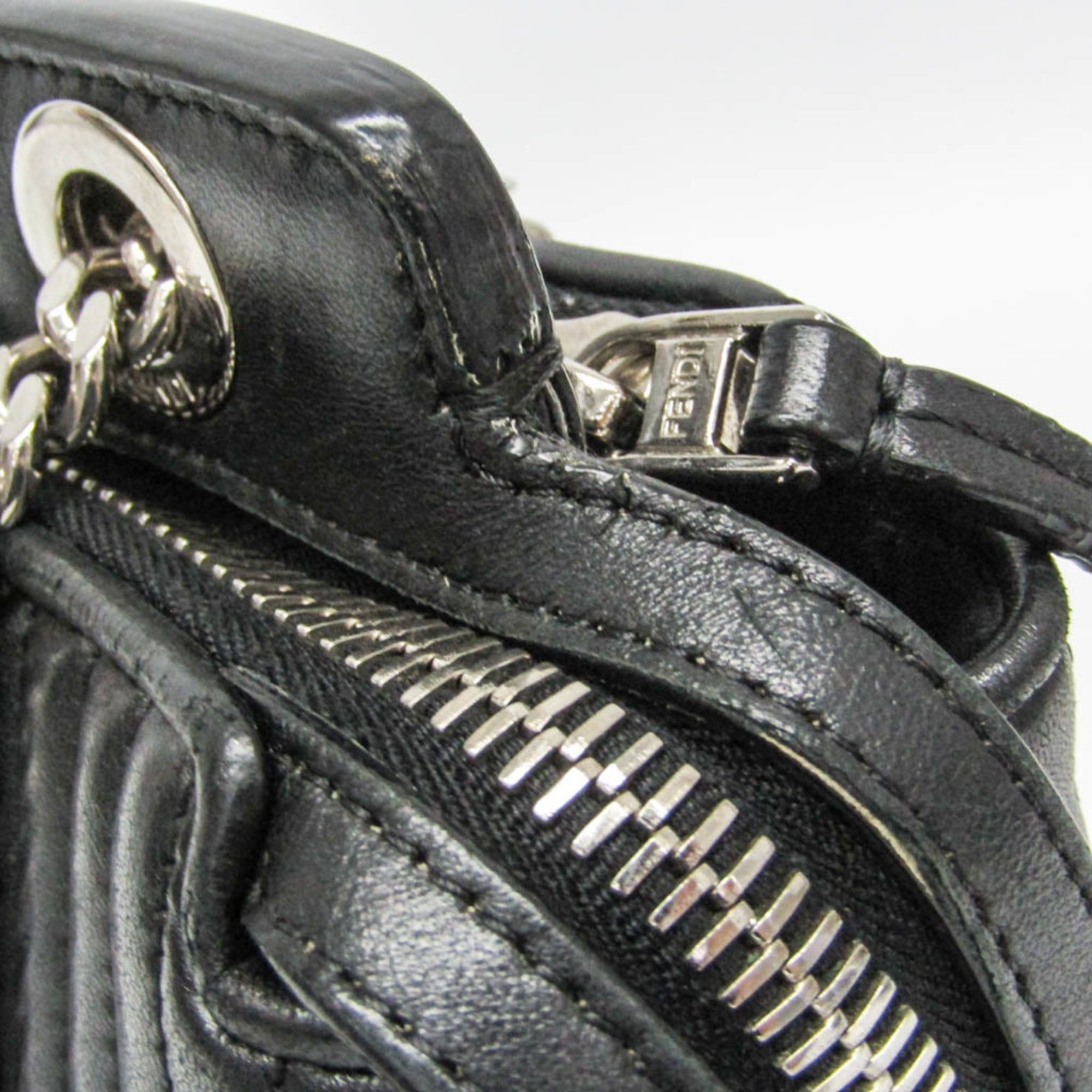 Fendi Fendi Dotcom Click Women's Leather Handbag Black Size ONE SIZE - 13 Thumbnail