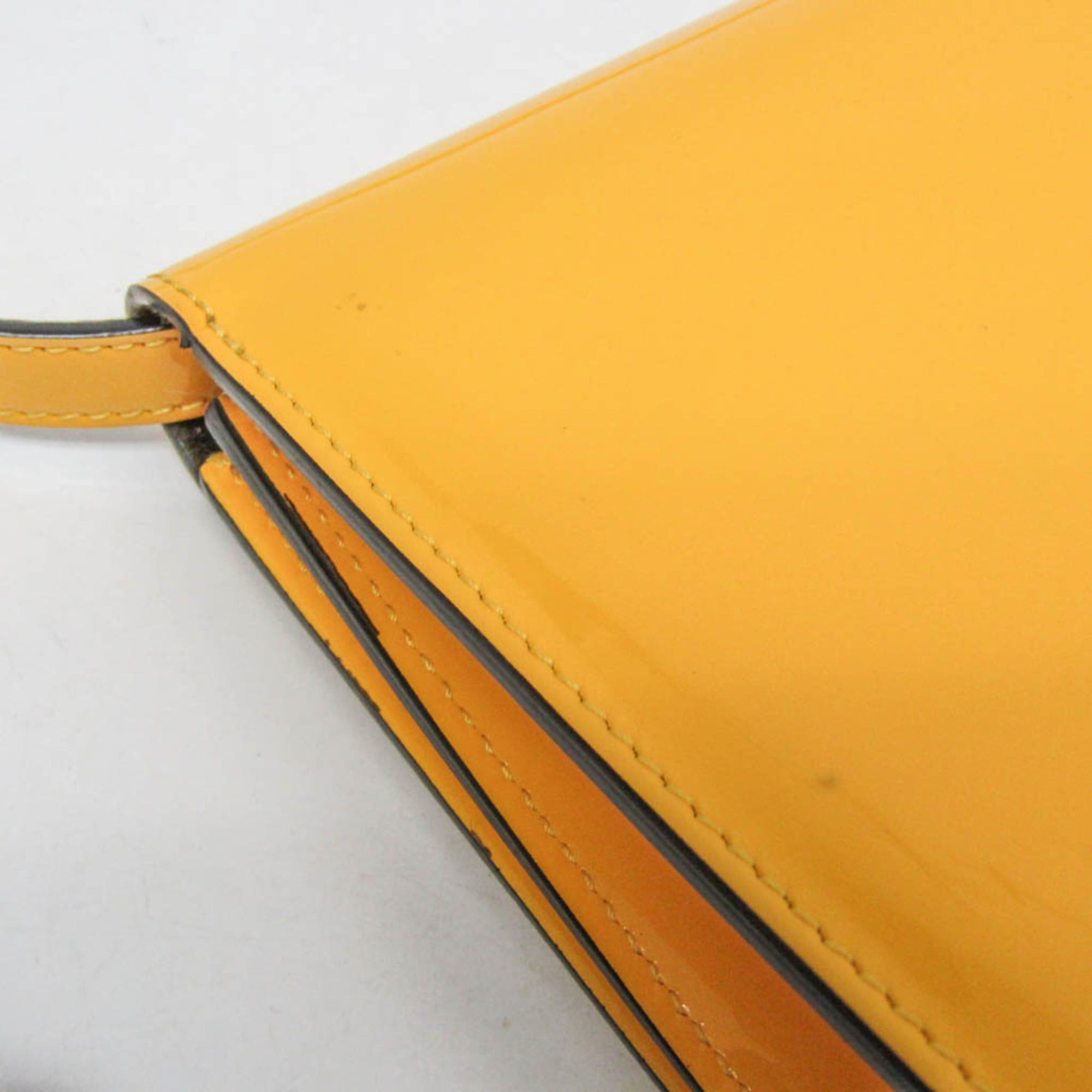 Fendi Fendi Calligraphy 8BT317 Women's Leather Shoulder Bag Yellow Size ONE SIZE - 5 Thumbnail
