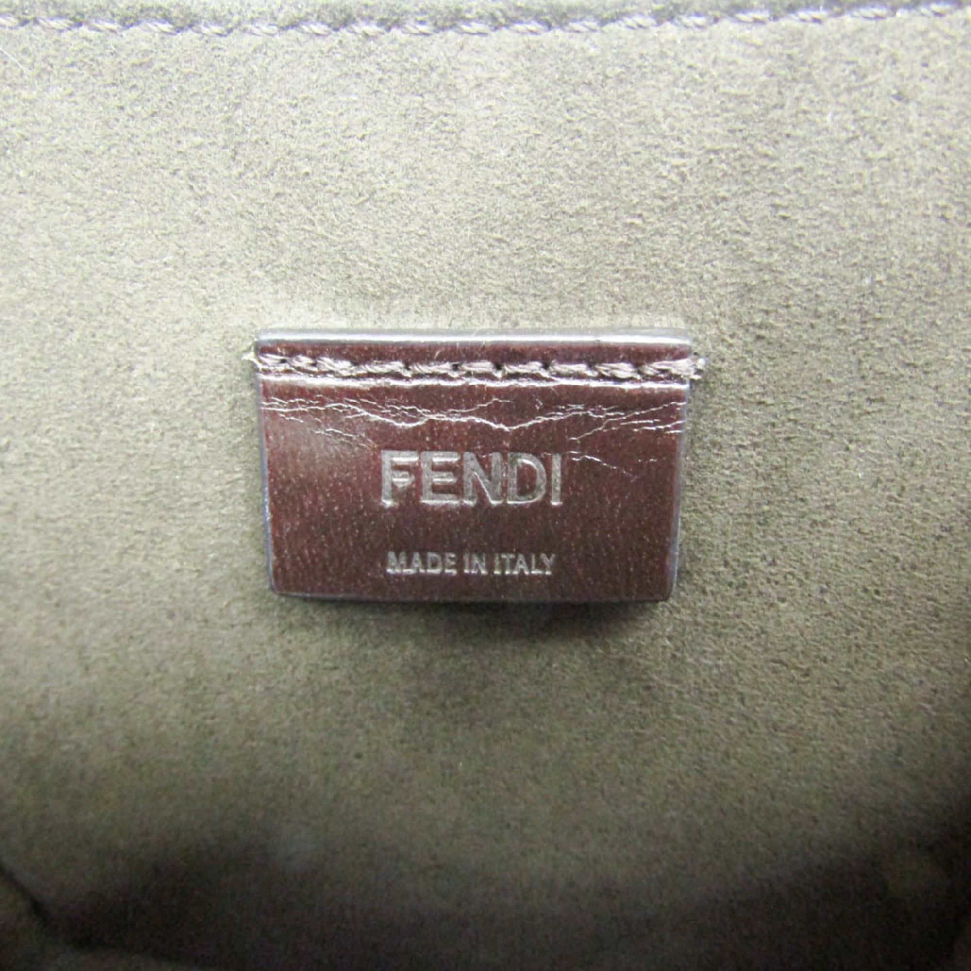 Fendi Fendi Calligraphy 8BT317 Women's Leather Shoulder Bag Yellow Size ONE SIZE - 13 Thumbnail