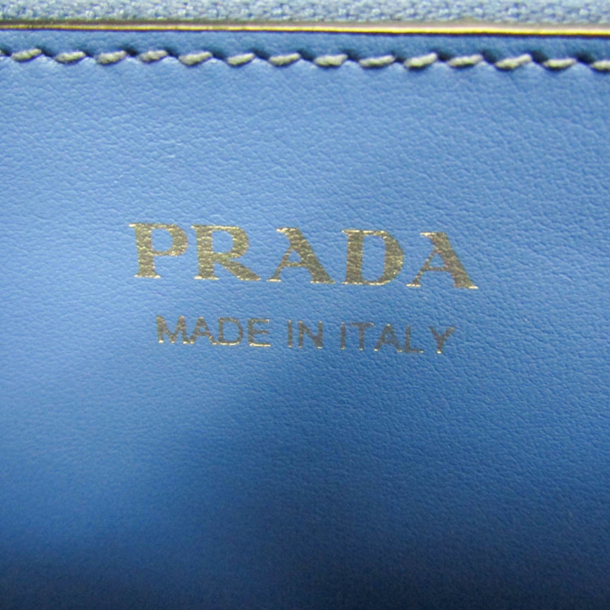 Prada Prada Electra Studs 1BD120 Women's Leather Shoulder Bag Blue Size ONE SIZE - 16 Thumbnail