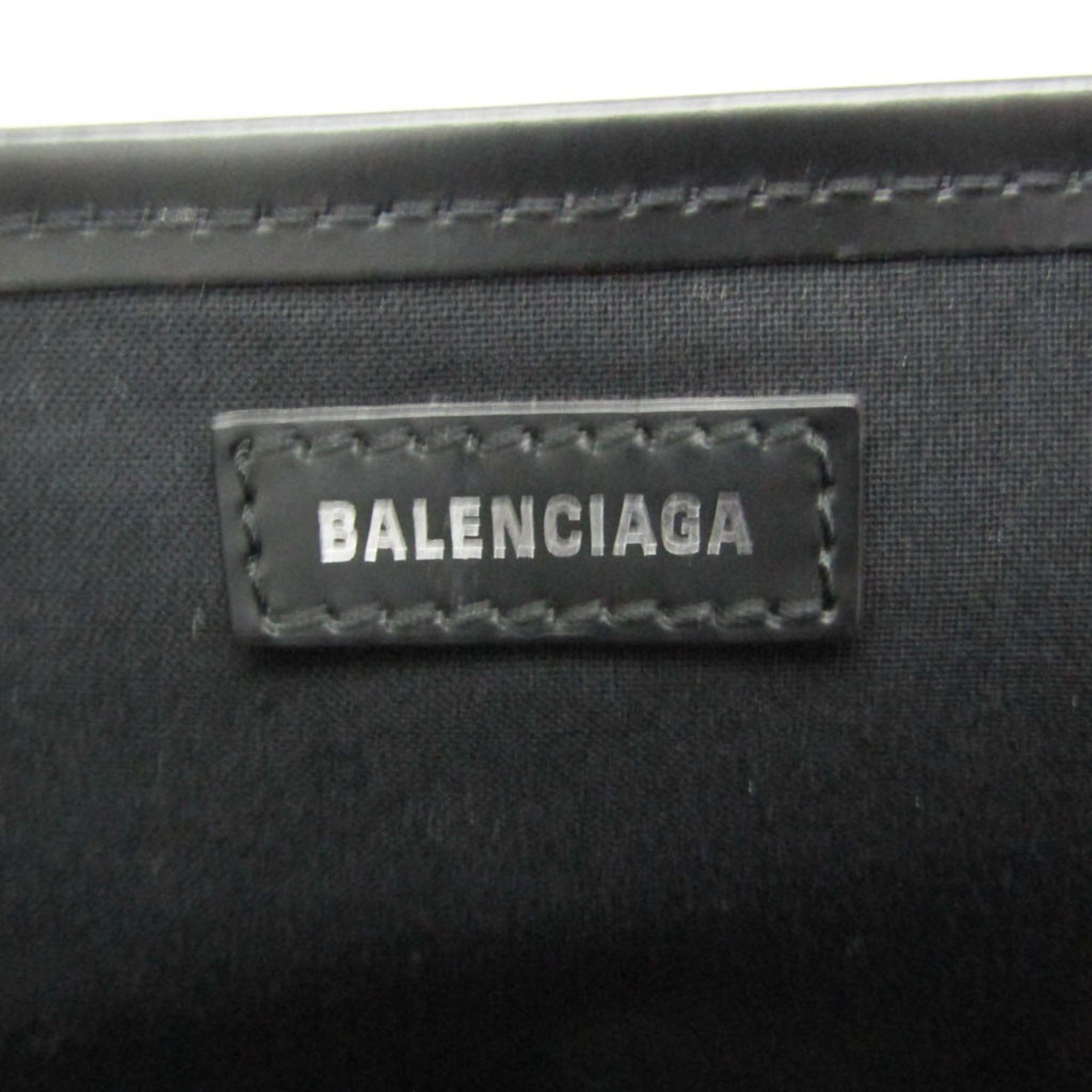 Balenciaga Balenciaga Navy Cabas S Dot Print 339933 Men,Women Canvas,Leather Handbag,Tote Bag Black,White Size ONE SIZE - 16 Thumbnail