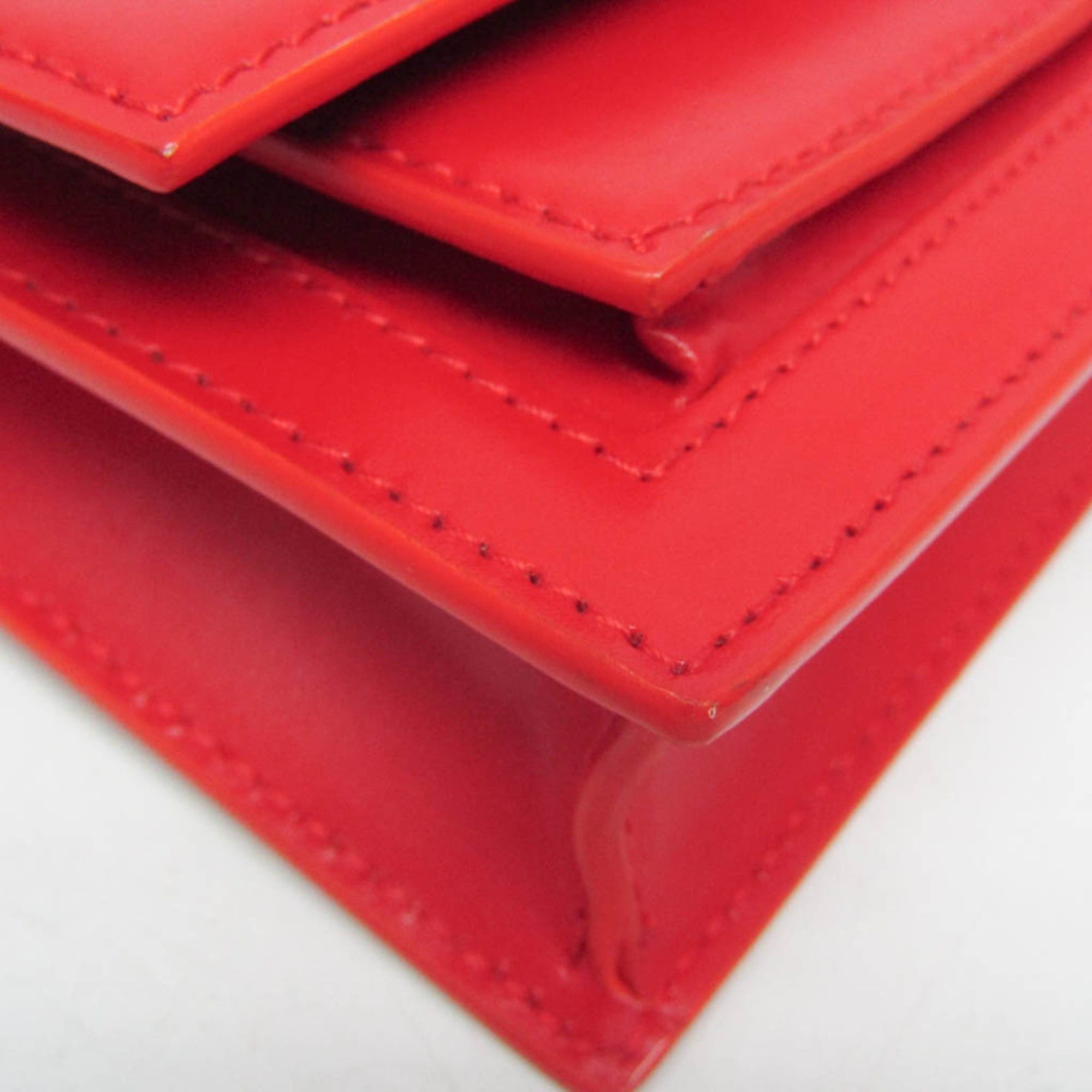Balenciaga Balenciaga Sharp XS 594938 Men,Women Leather Fanny Pack,Shoulder Bag Red Color Size ONE SIZE - 7 Thumbnail