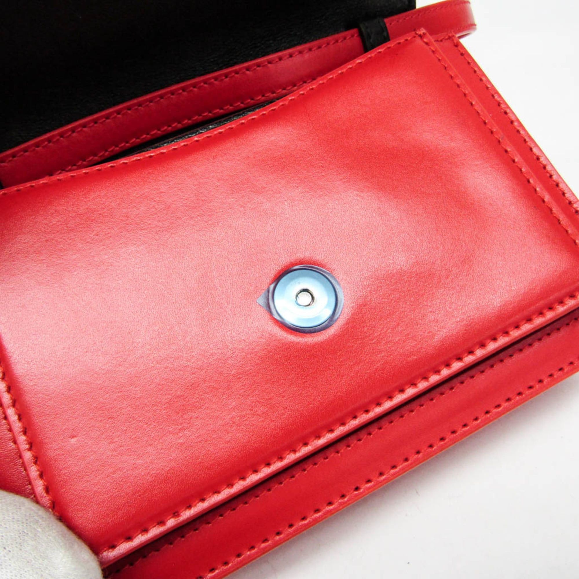 Balenciaga Balenciaga Sharp XS 594938 Men,Women Leather Fanny Pack,Shoulder Bag Red Color Size ONE SIZE - 12 Thumbnail