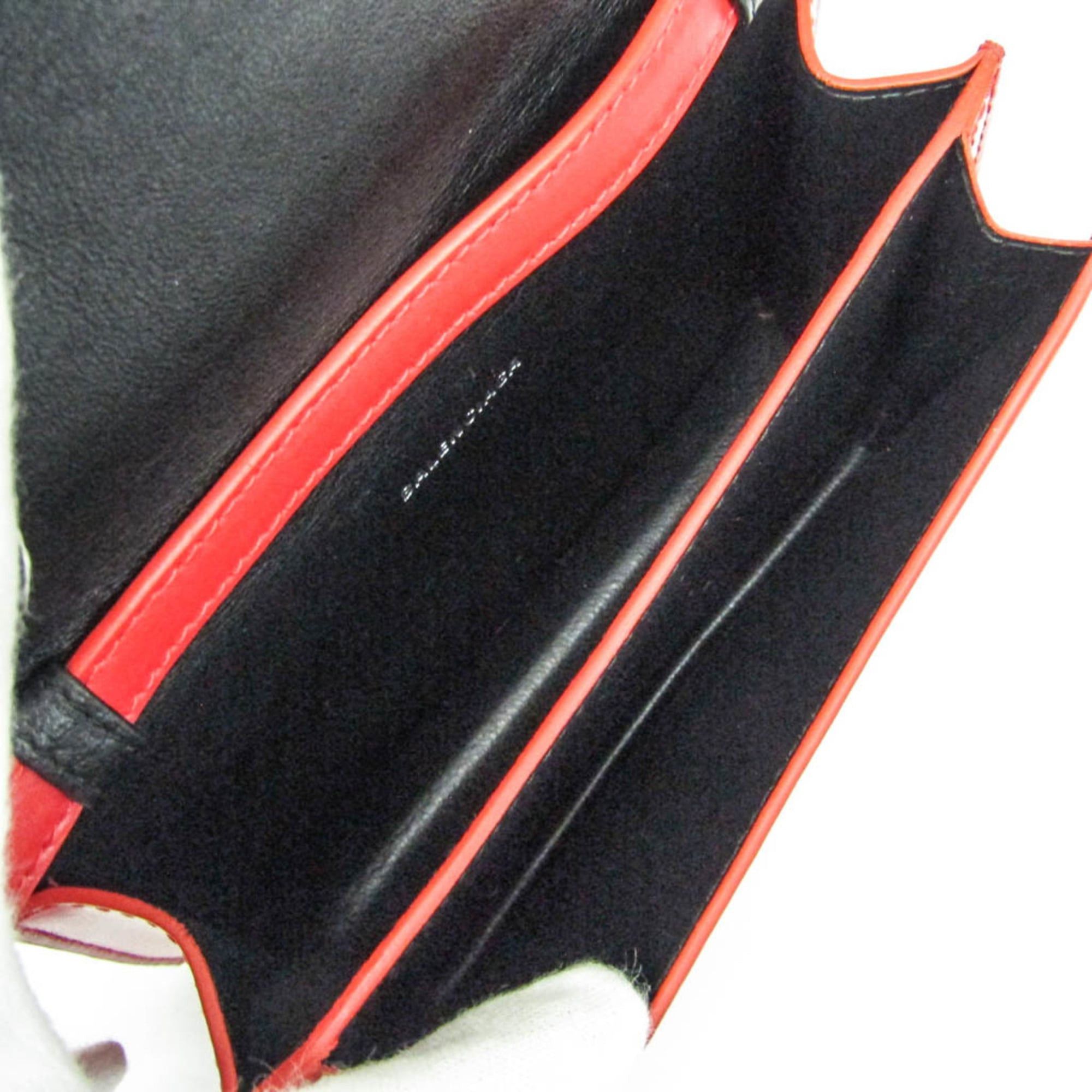 Balenciaga Balenciaga Sharp XS 594938 Men,Women Leather Fanny Pack,Shoulder Bag Red Color Size ONE SIZE - 4 Thumbnail