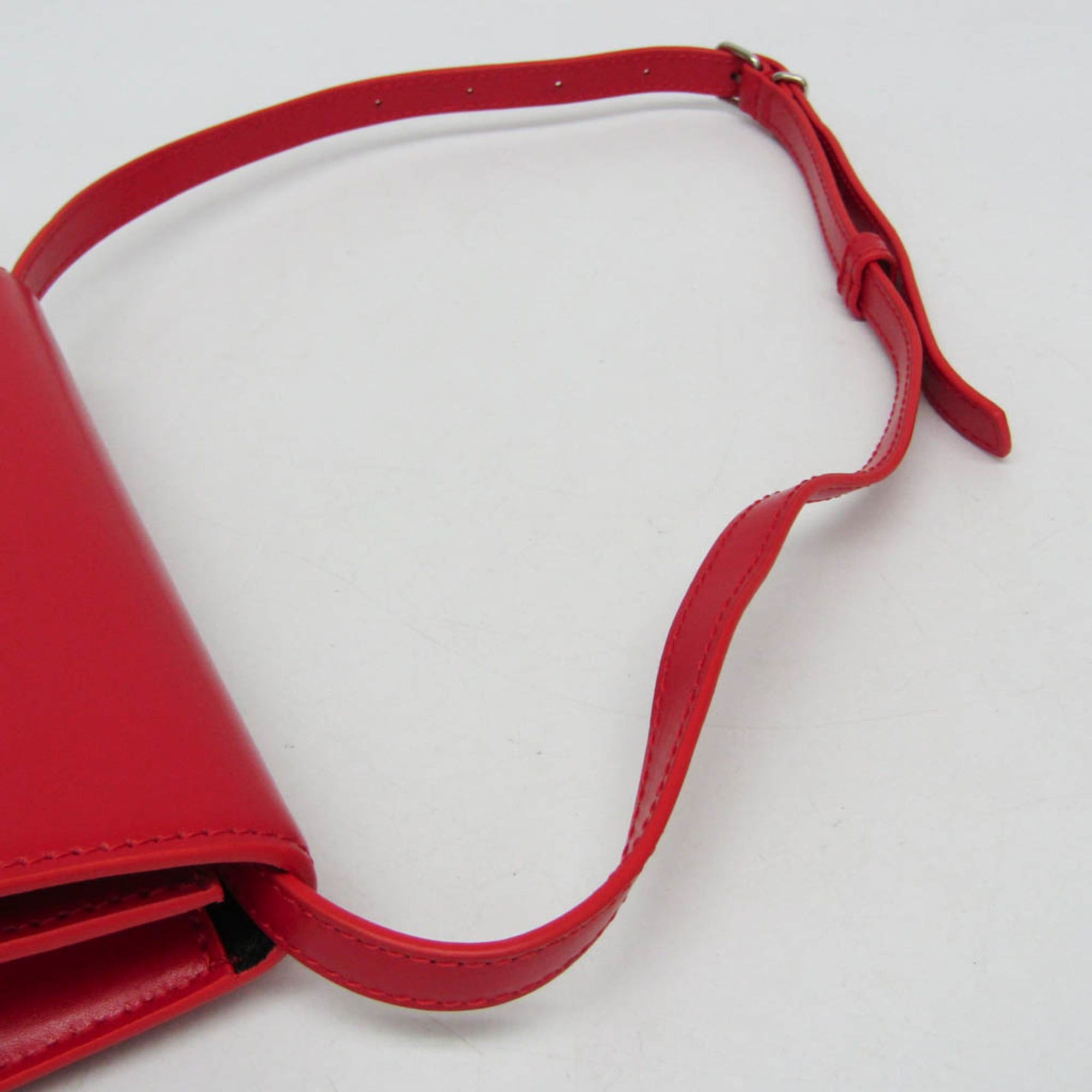 Balenciaga Balenciaga Sharp XS 594938 Men,Women Leather Fanny Pack,Shoulder Bag Red Color Size ONE SIZE - 8 Thumbnail