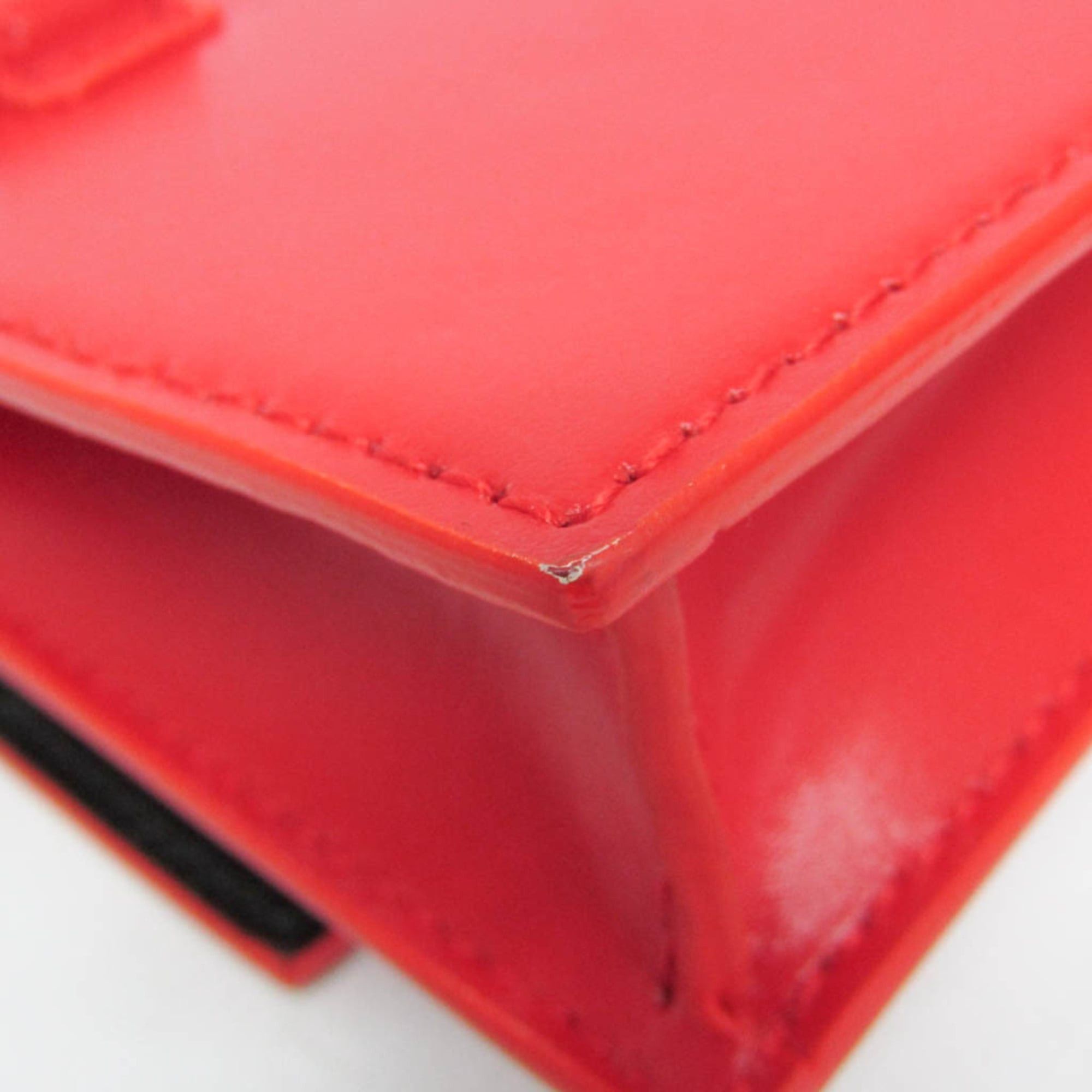 Balenciaga Balenciaga Sharp XS 594938 Men,Women Leather Fanny Pack,Shoulder Bag Red Color Size ONE SIZE - 5 Thumbnail
