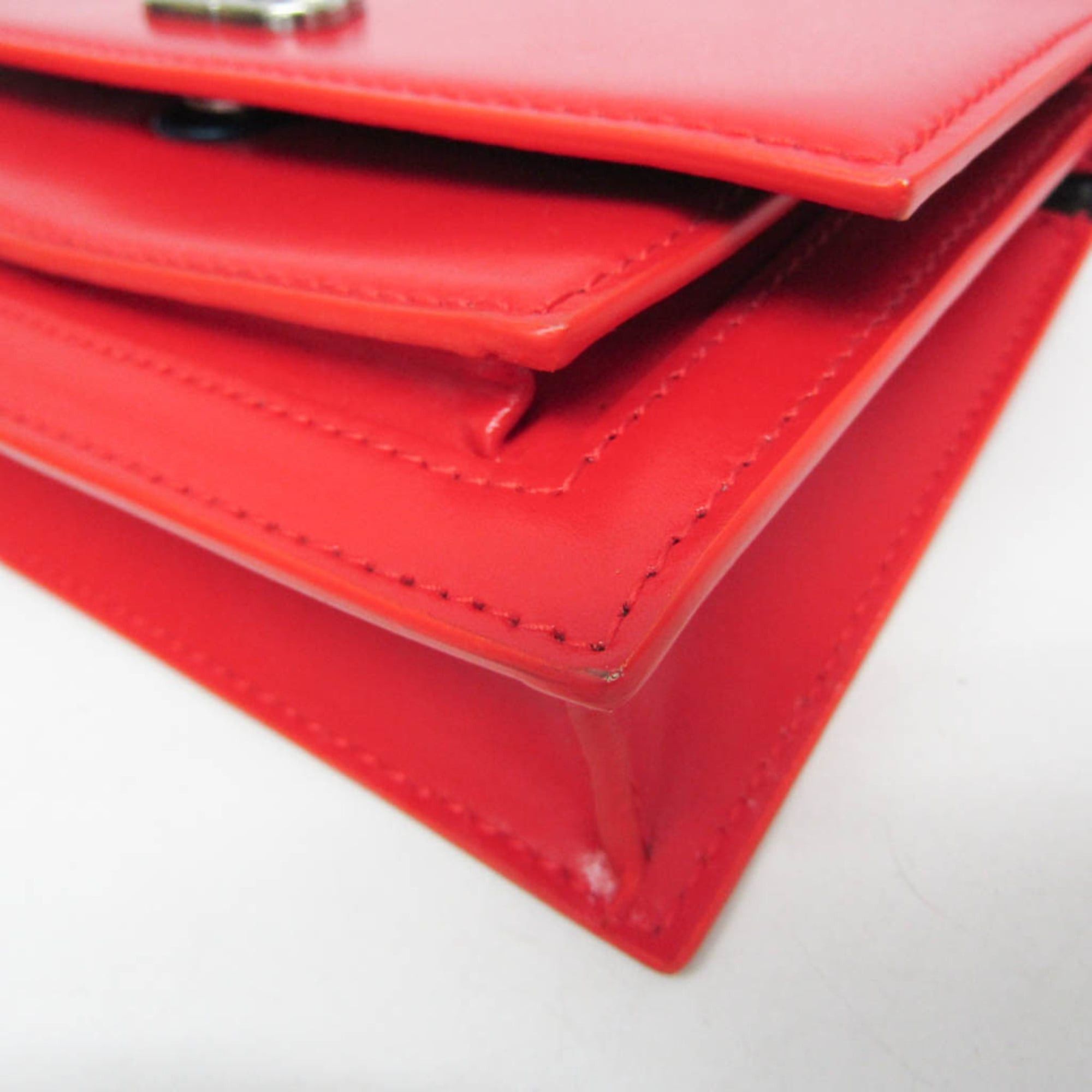 Balenciaga Balenciaga Sharp XS 594938 Men,Women Leather Fanny Pack,Shoulder Bag Red Color Size ONE SIZE - 6 Thumbnail